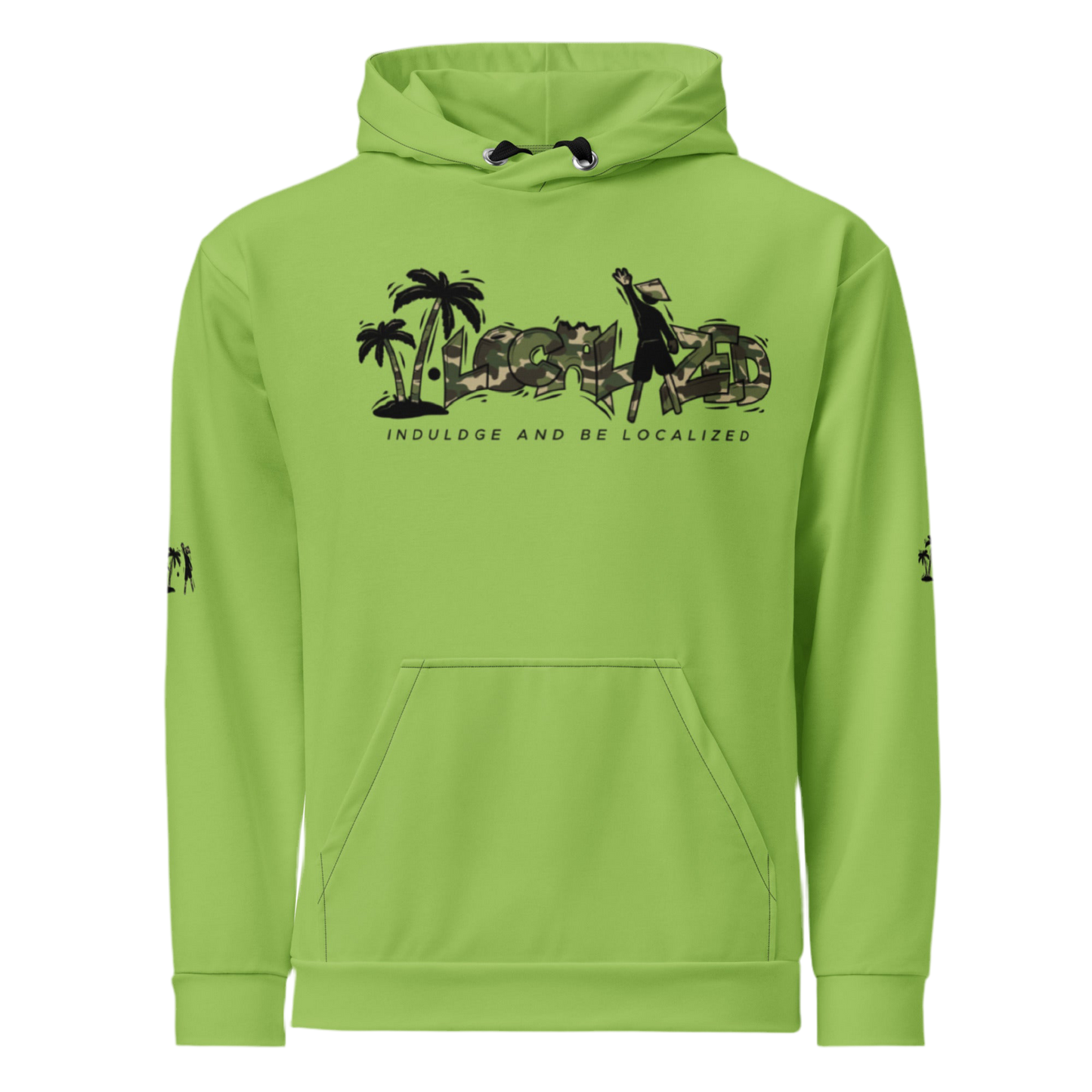 Fluorescent Green V Localized (Camo) Unisex Hoodie