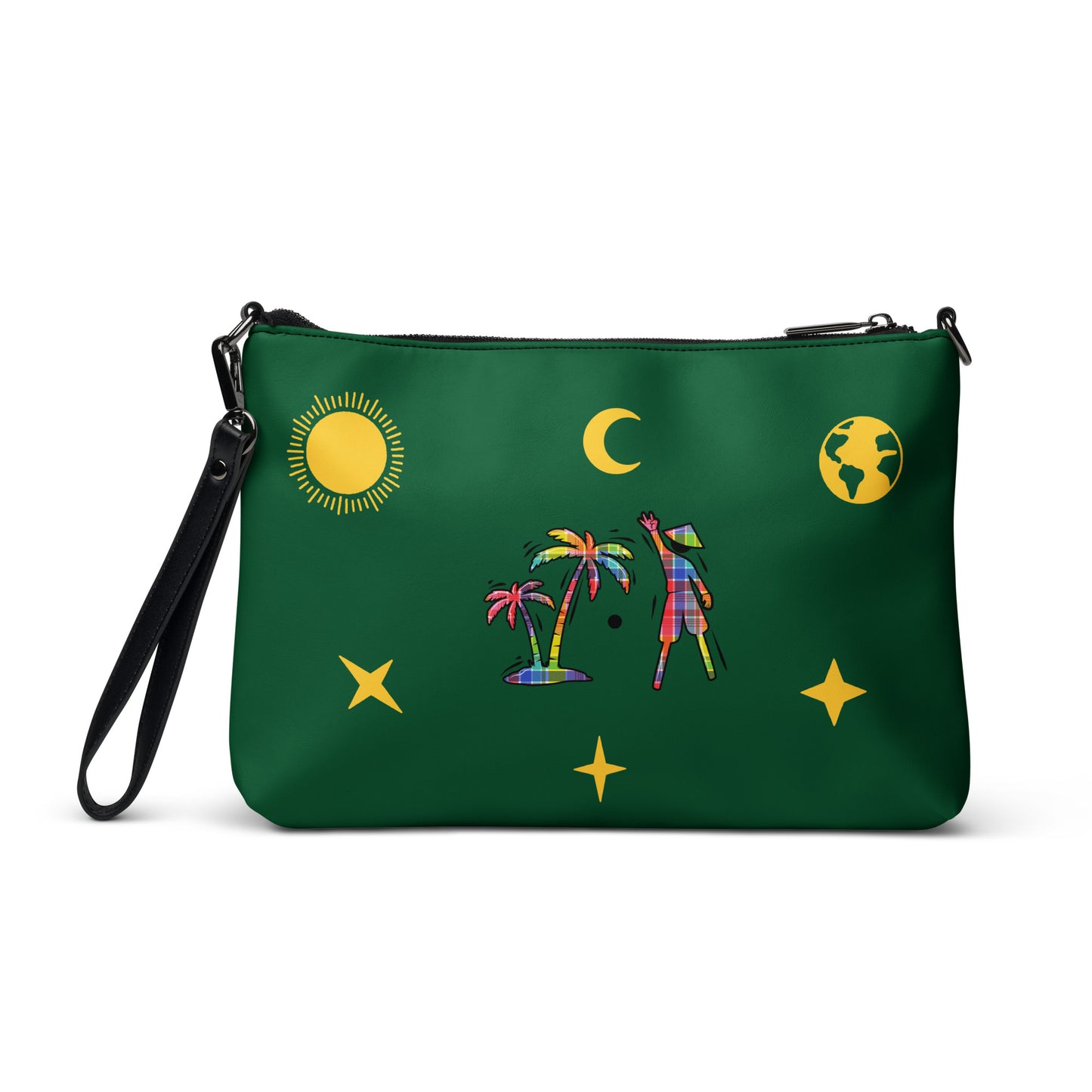 Hunter/Green V.Localized (Gold Madras) Crossbody bag