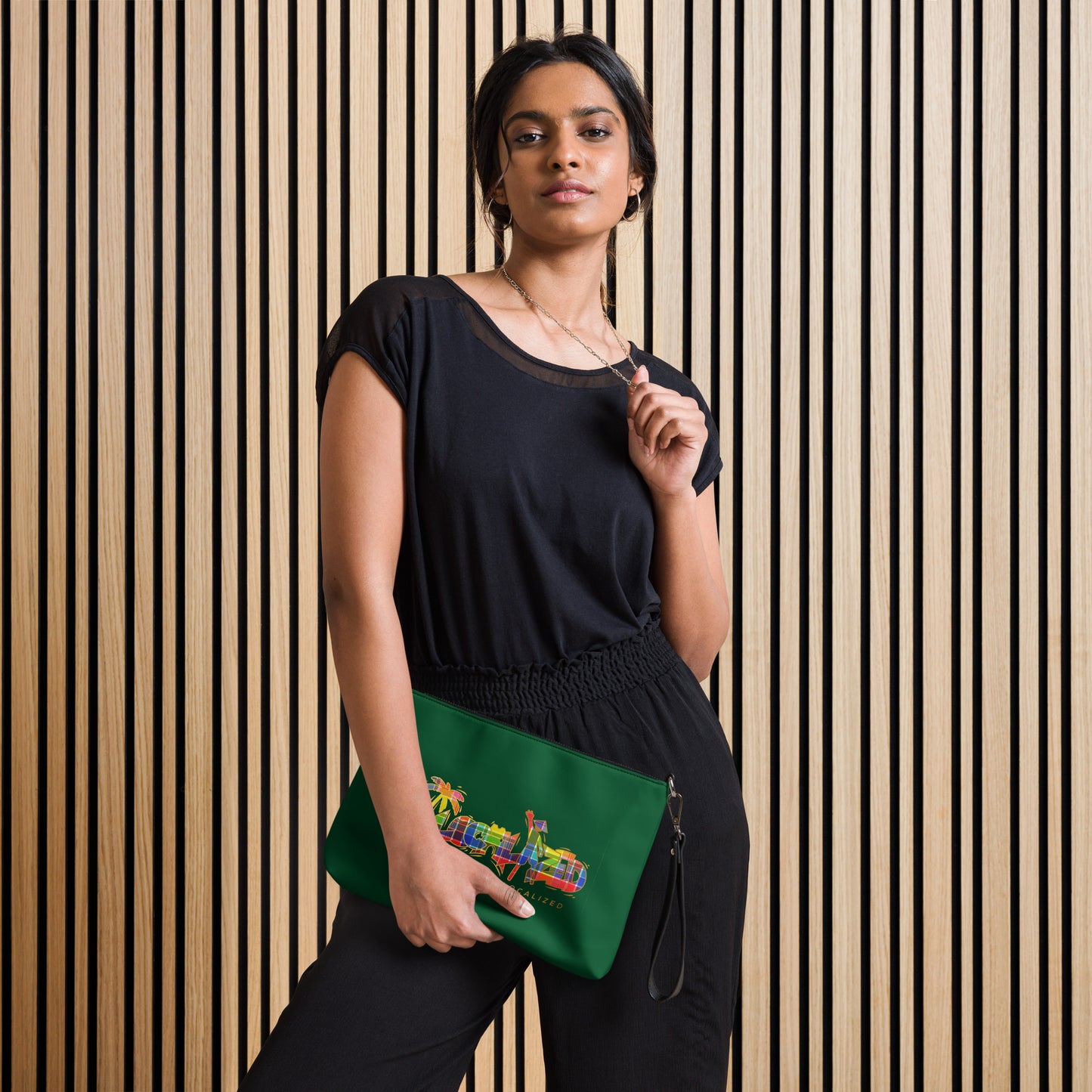 Hunter/Green V.Localized (Gold Madras) Crossbody bag