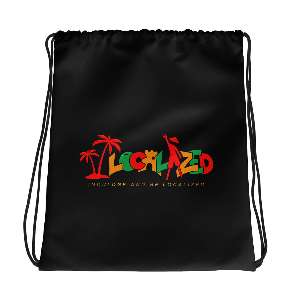 V.Localized Black (Ice/Gold/Green) Drawstring bag