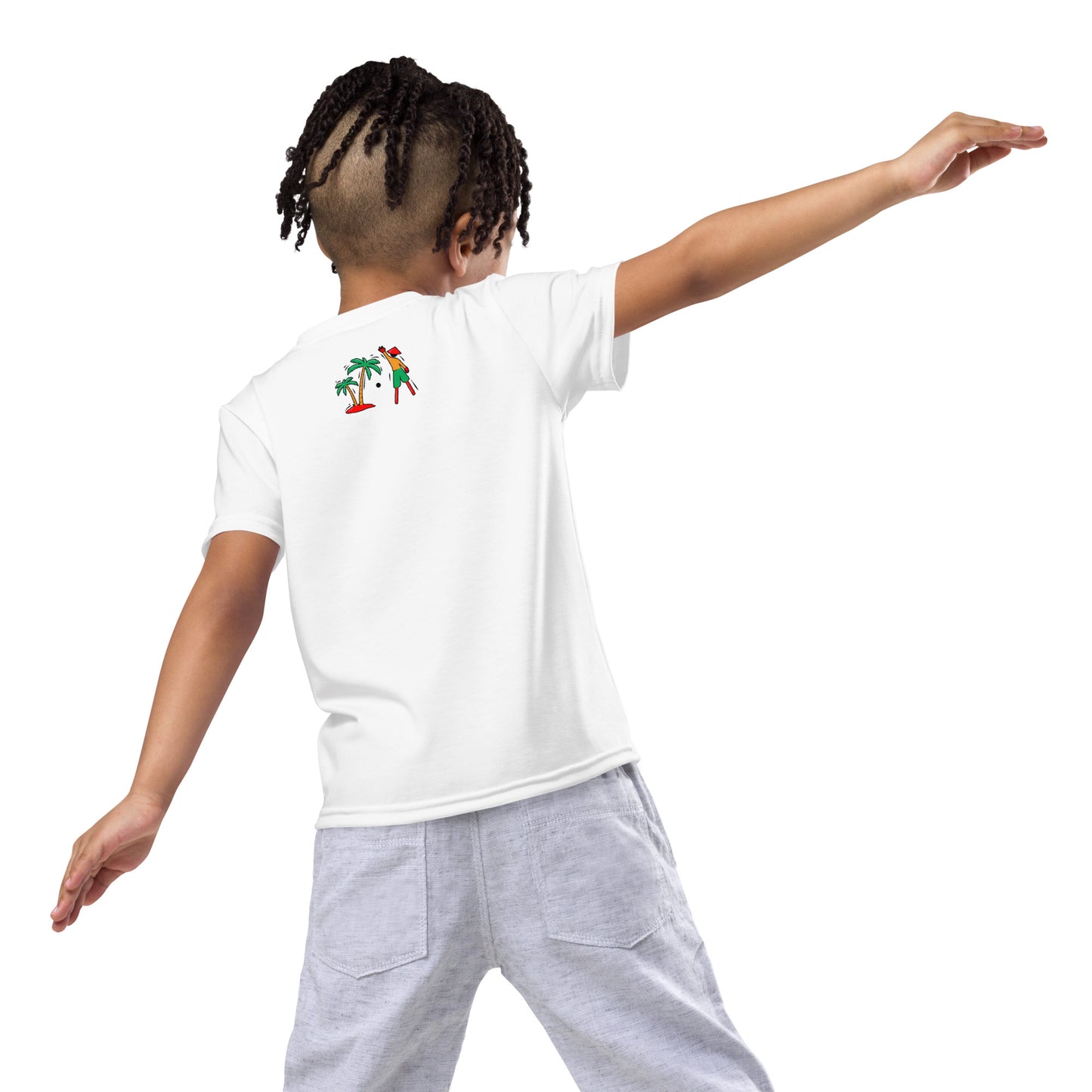 White V.Localized (Ice/Gold/Green) Dry-Fit Kids  T-Shirt