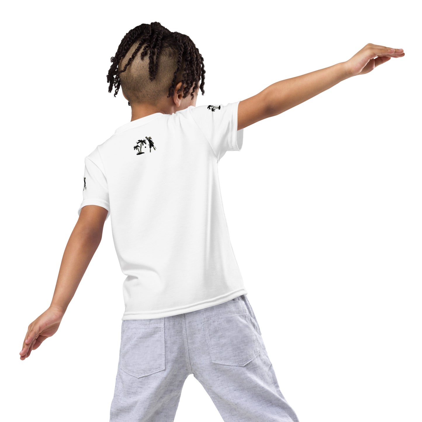 White V.Localized (Camo) Dry-Fit kids T-Shirt