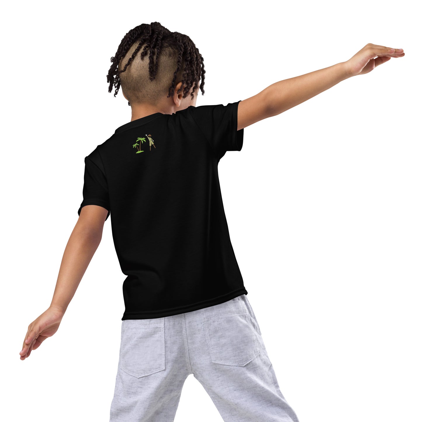 Black V.Localized (Regular) kids Dry-Fit T-shirt