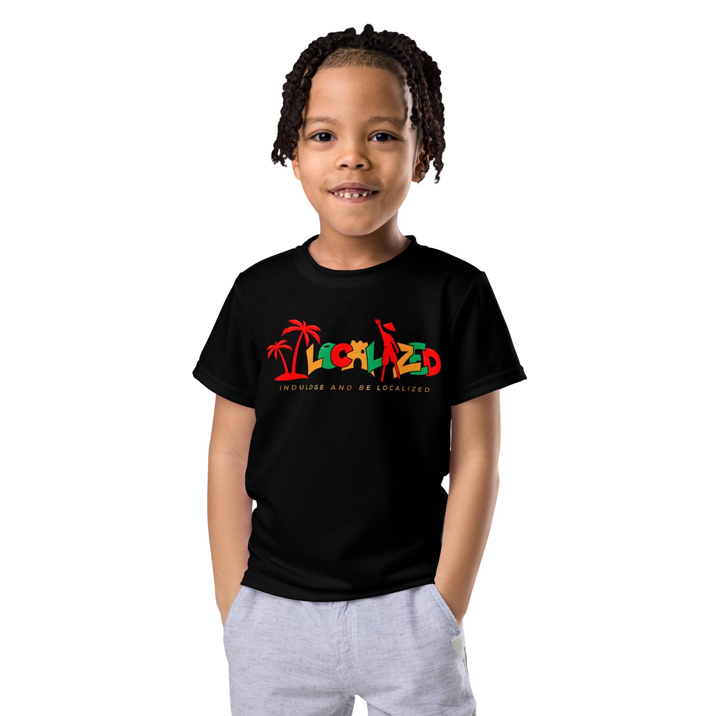 Black V.Localized (Ice/Gold/Green) Dry-Fit Kids  T-Shirt