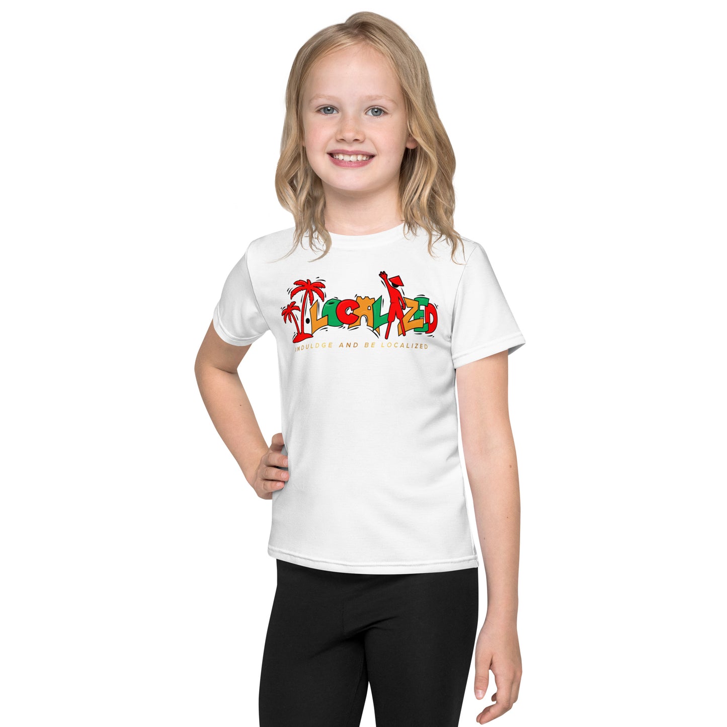 White V.Localized (Ice/Gold/Green) Dry-Fit Kids  T-Shirt