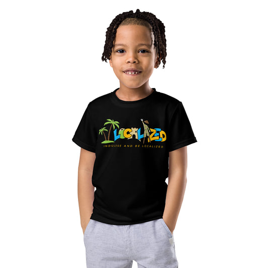 Black V.localized (Regular) Kids Dry-Fit T-shirt