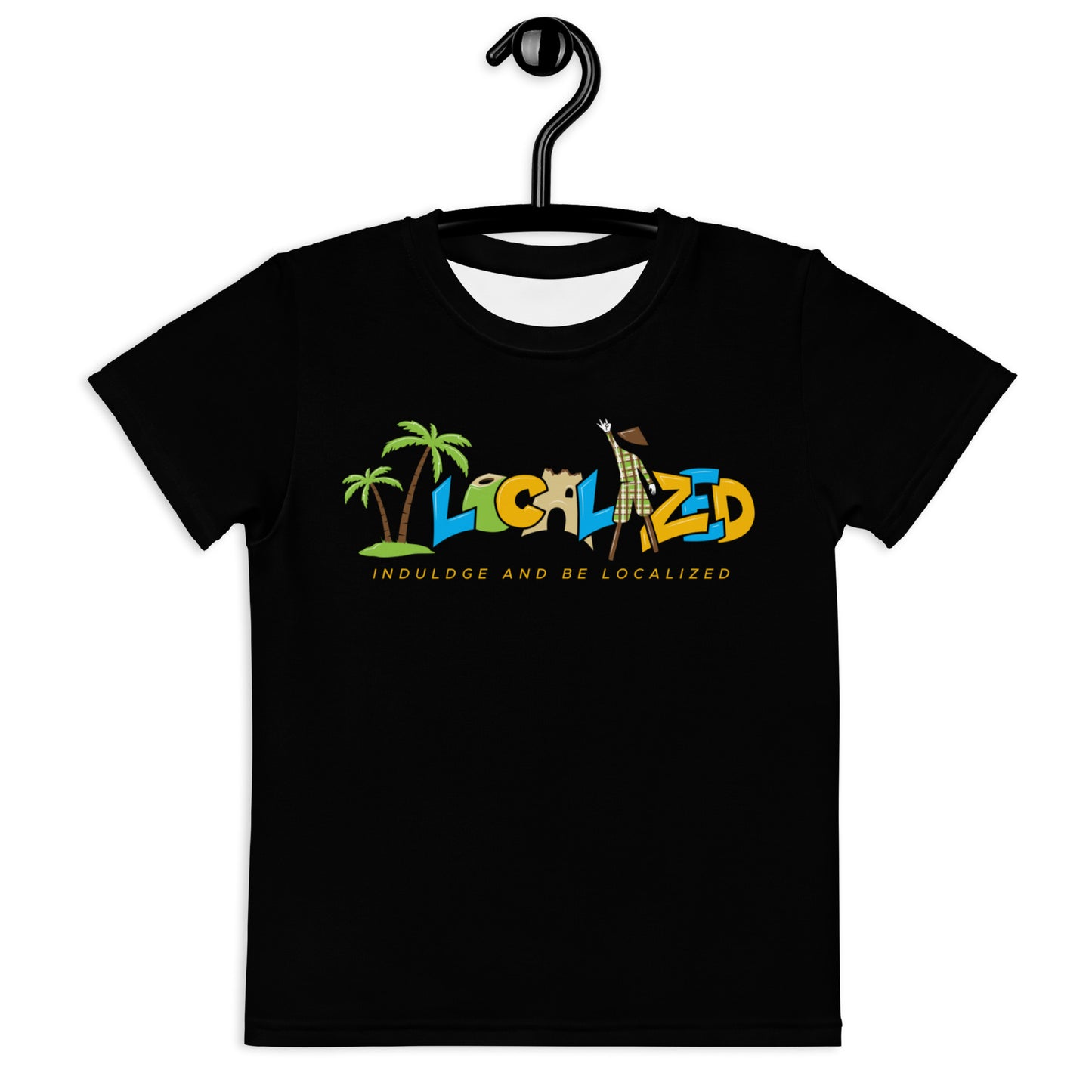 Black V.localized (Regular) Kids Dry-Fit T-shirt