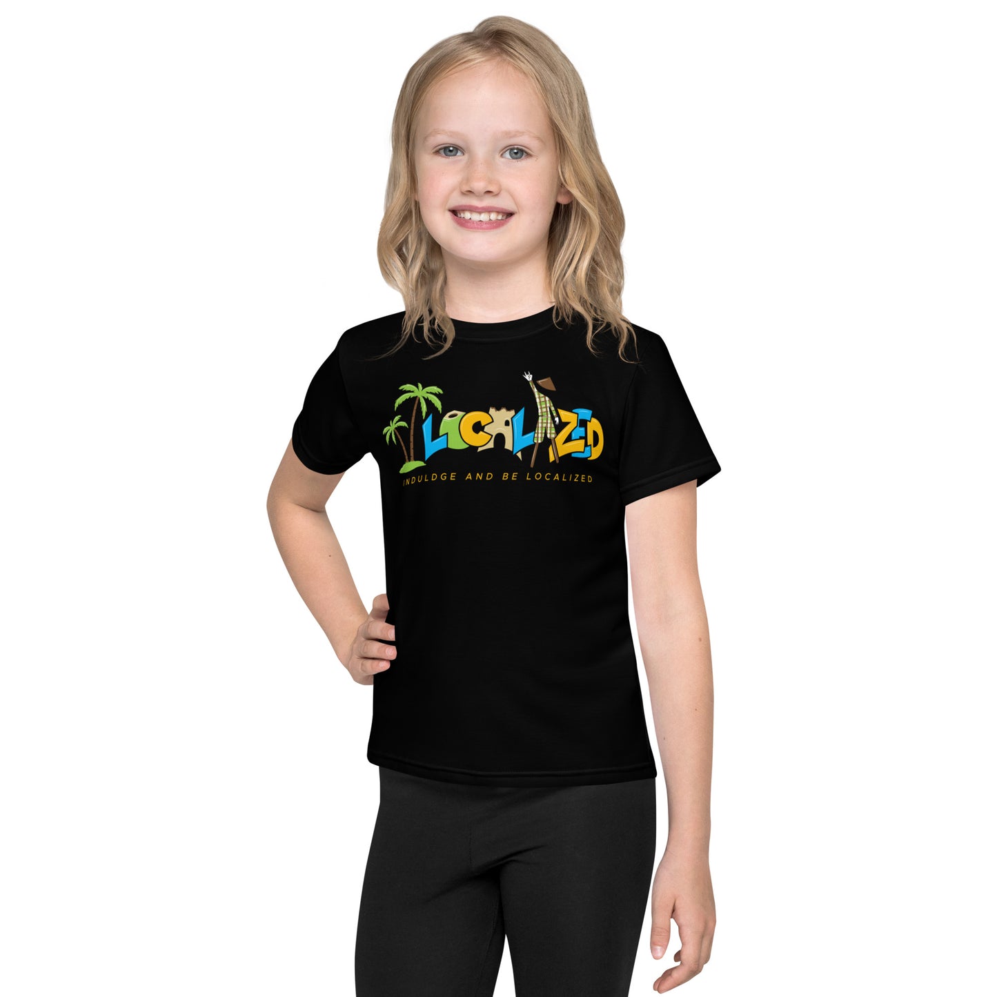 Black V.localized (Regular) Kids Dry-Fit T-shirt