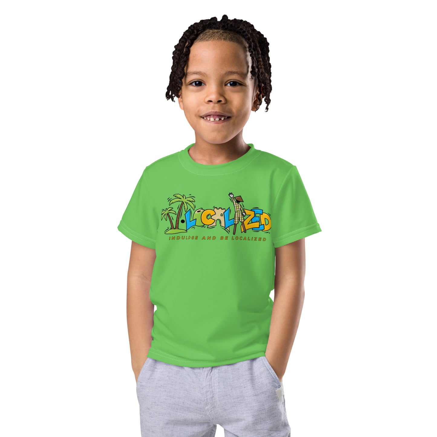 Green V.Localized (Regular) Dry-Fit Kids T-Shirt