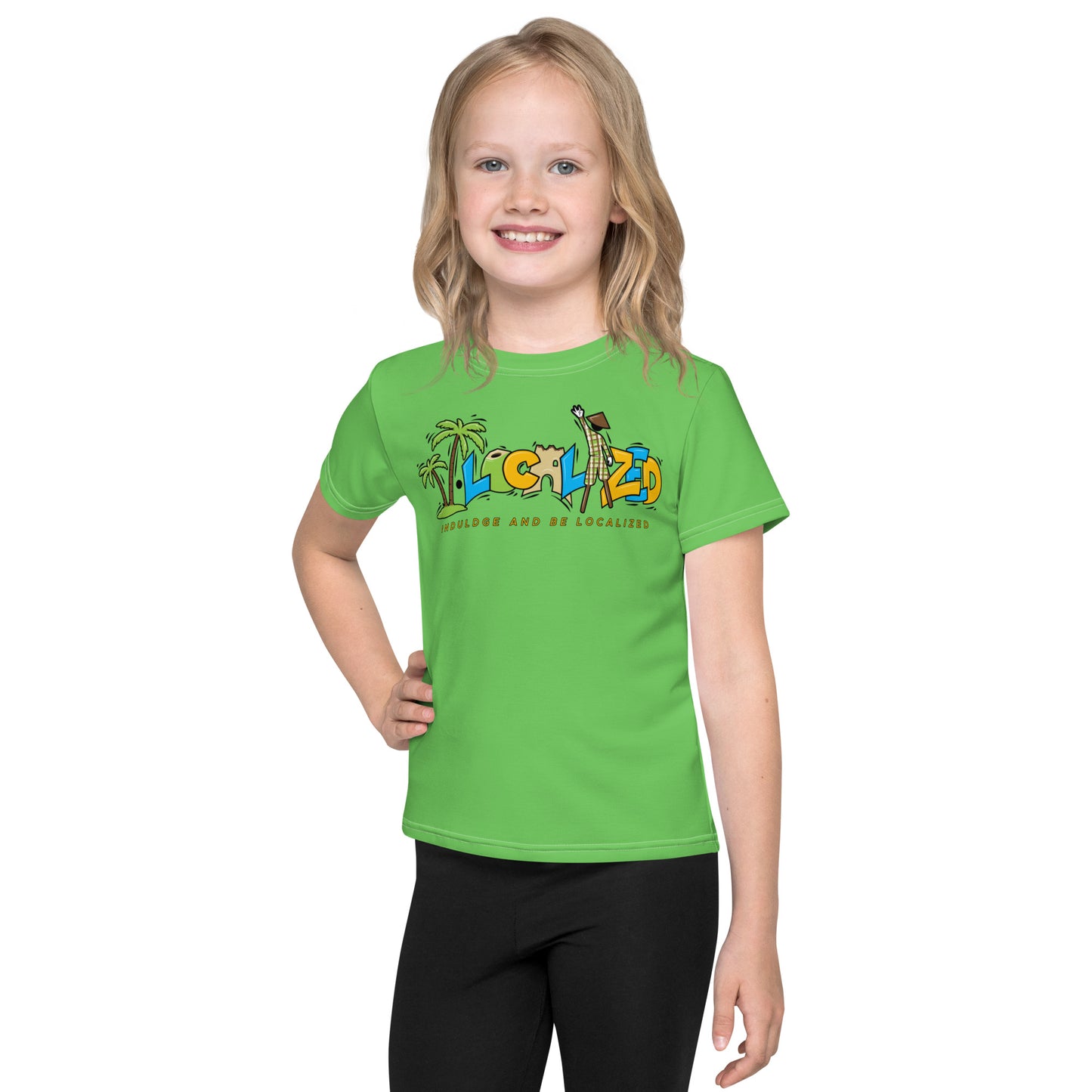 Green V.Localized (Regular) Dry-Fit Kids T-Shirt