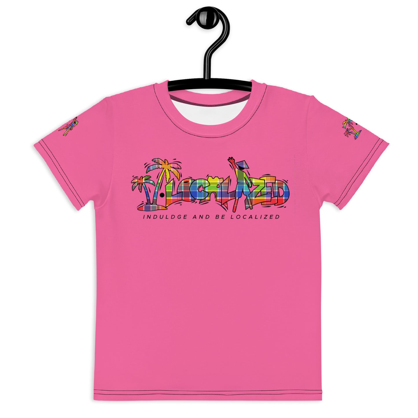 Pink V.Localized (Madras) Dry-Fit T-Shirt