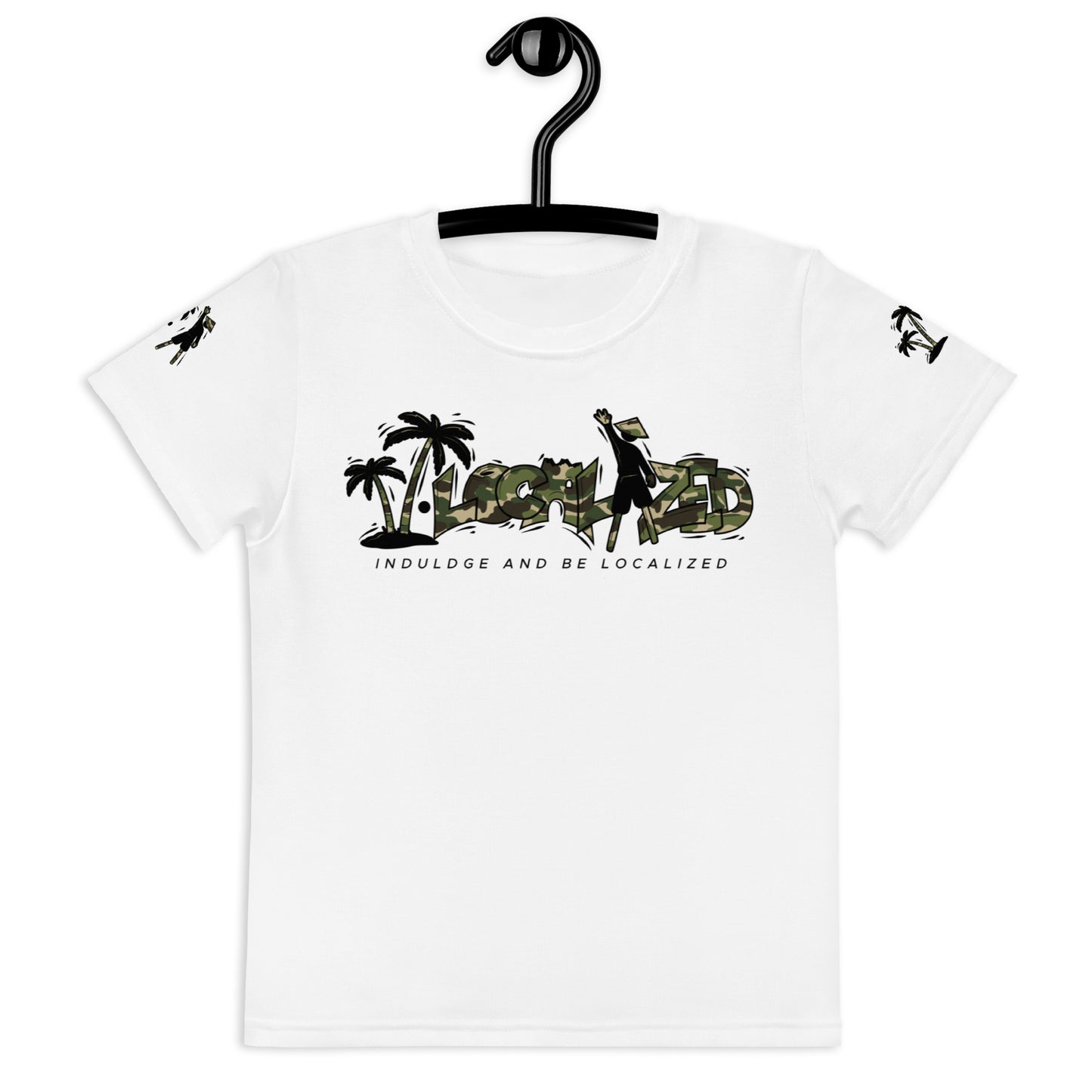 White V.Localized (Camo) Dry-Fit kids T-Shirt