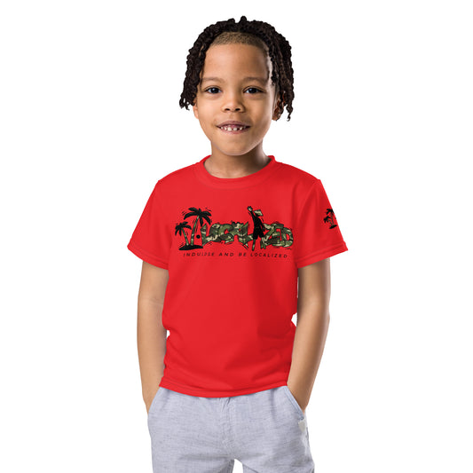 Red V.Localized (Camo) Kids Dry-Fit T-Shirt