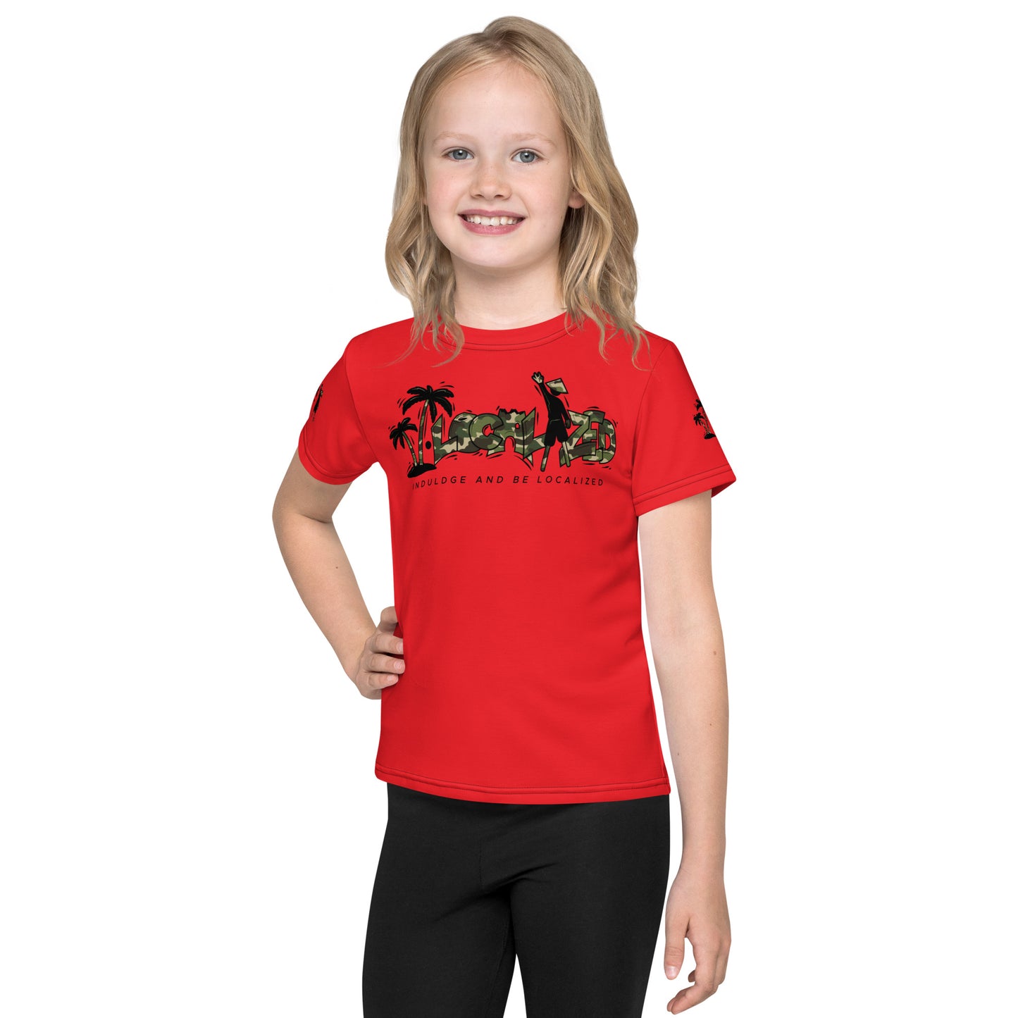 Red V.Localized (Camo) Kids Dry-Fit T-Shirt