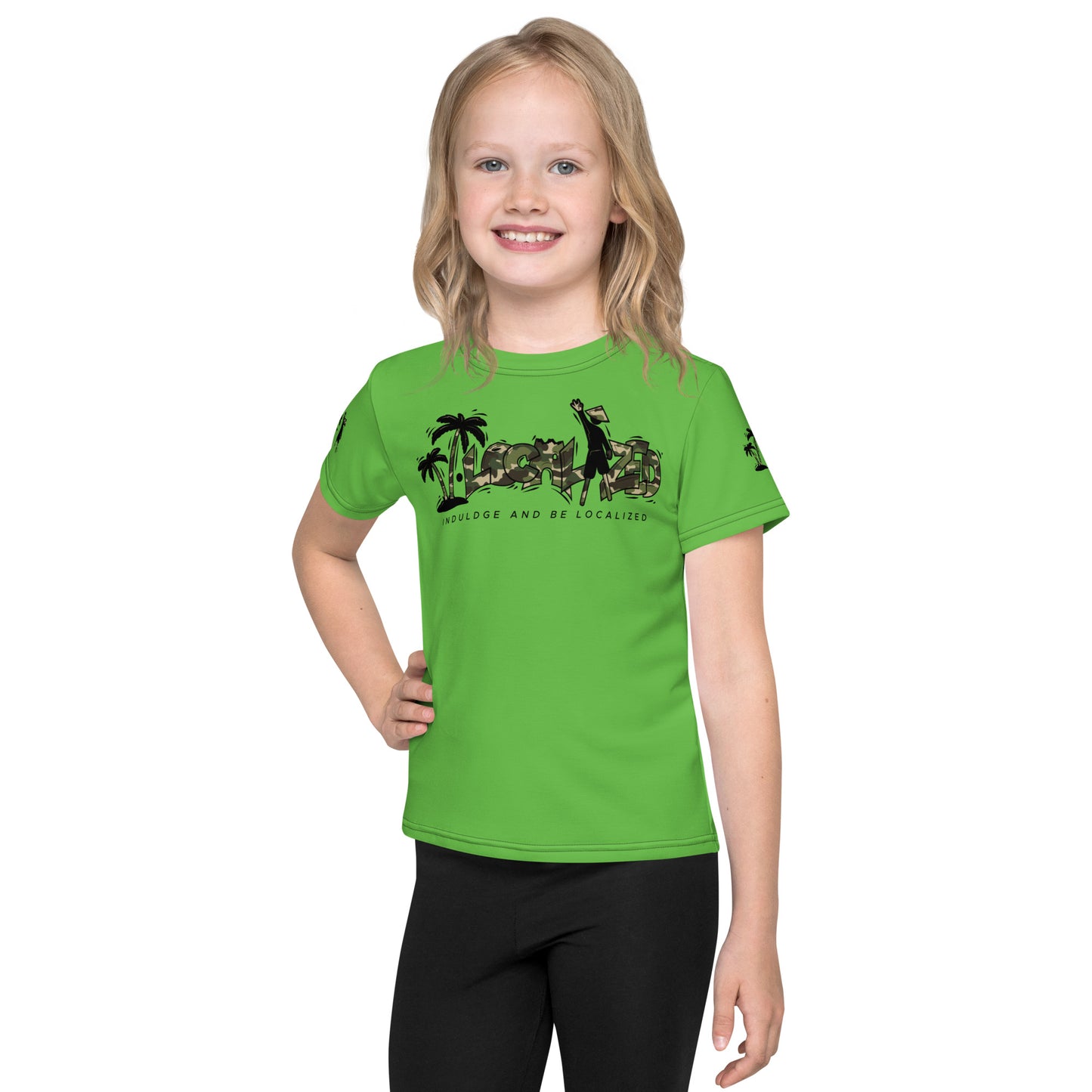 Green V.Localized (Camo) Kids Dry-Fit T-shirt