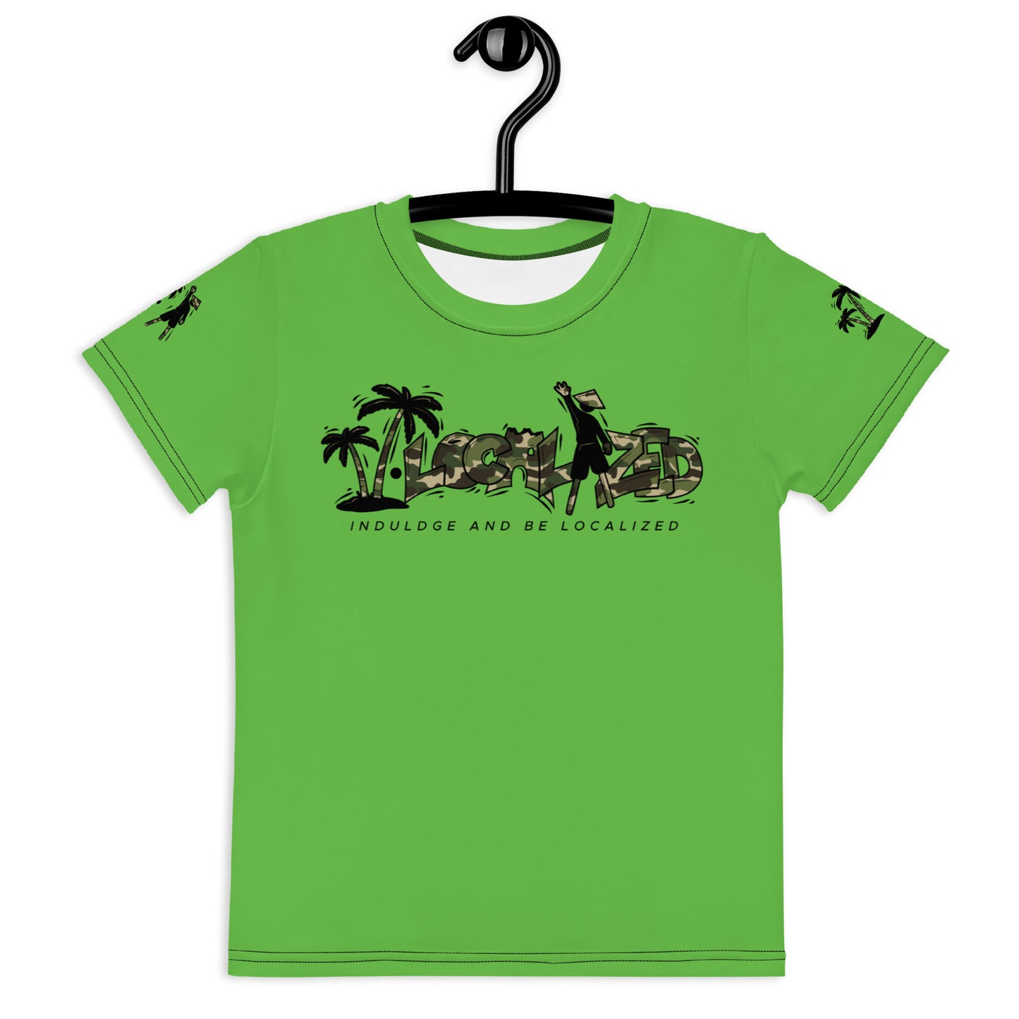 Green V.Localized (Camo) Kids Dry-Fit T-shirt