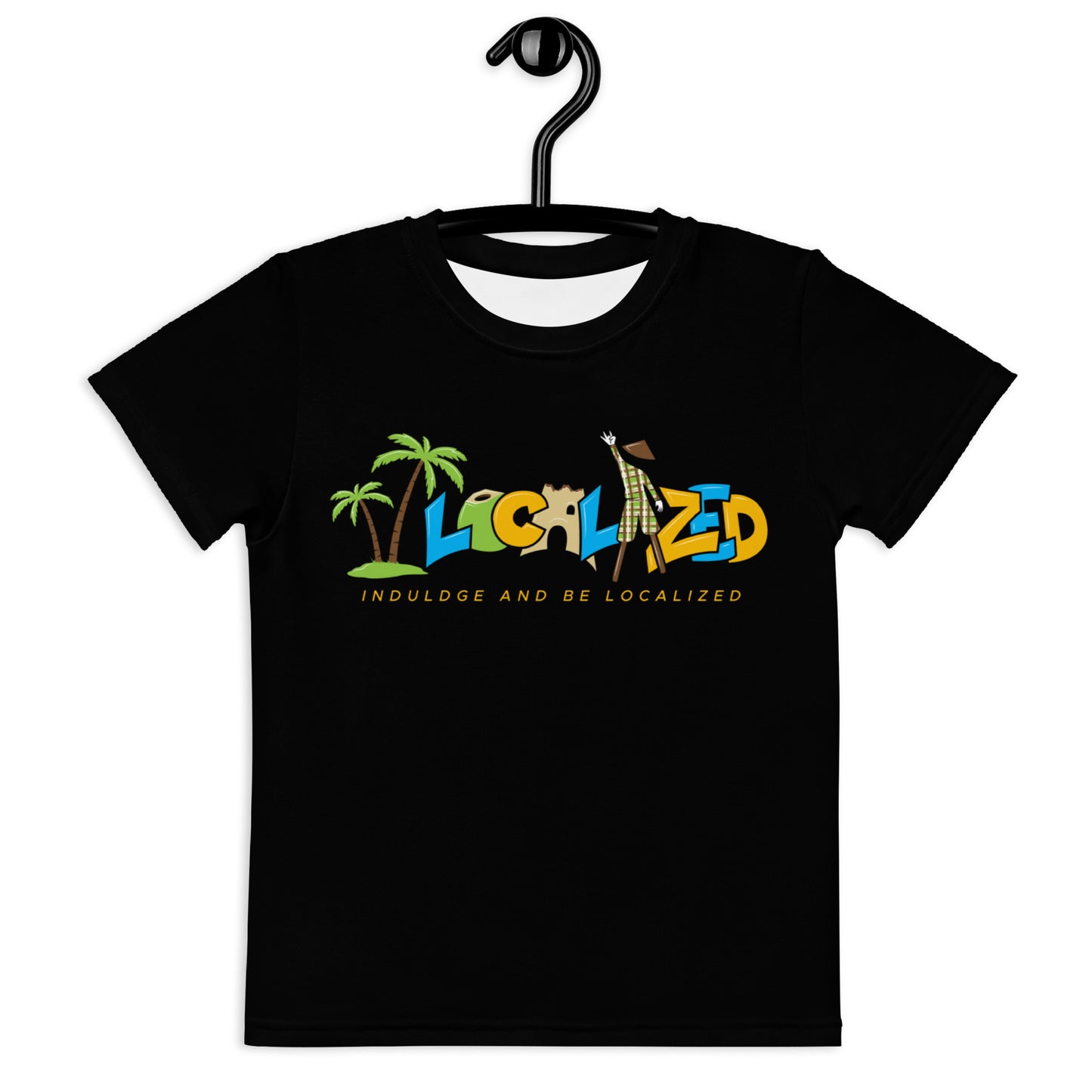 Black V.Localized (Regular) kids Dry-Fit T-shirt