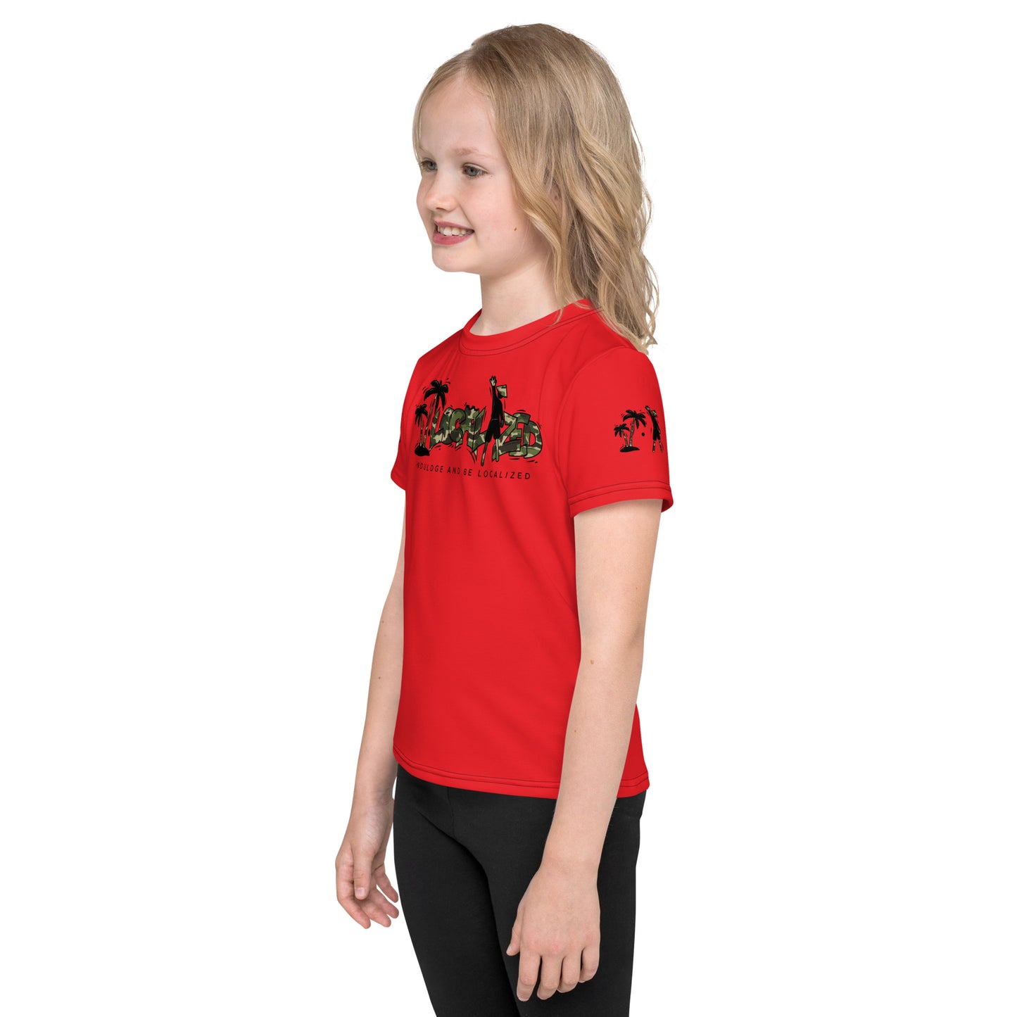 Red V.Localized (Camo) Kids Dry-Fit T-Shirt