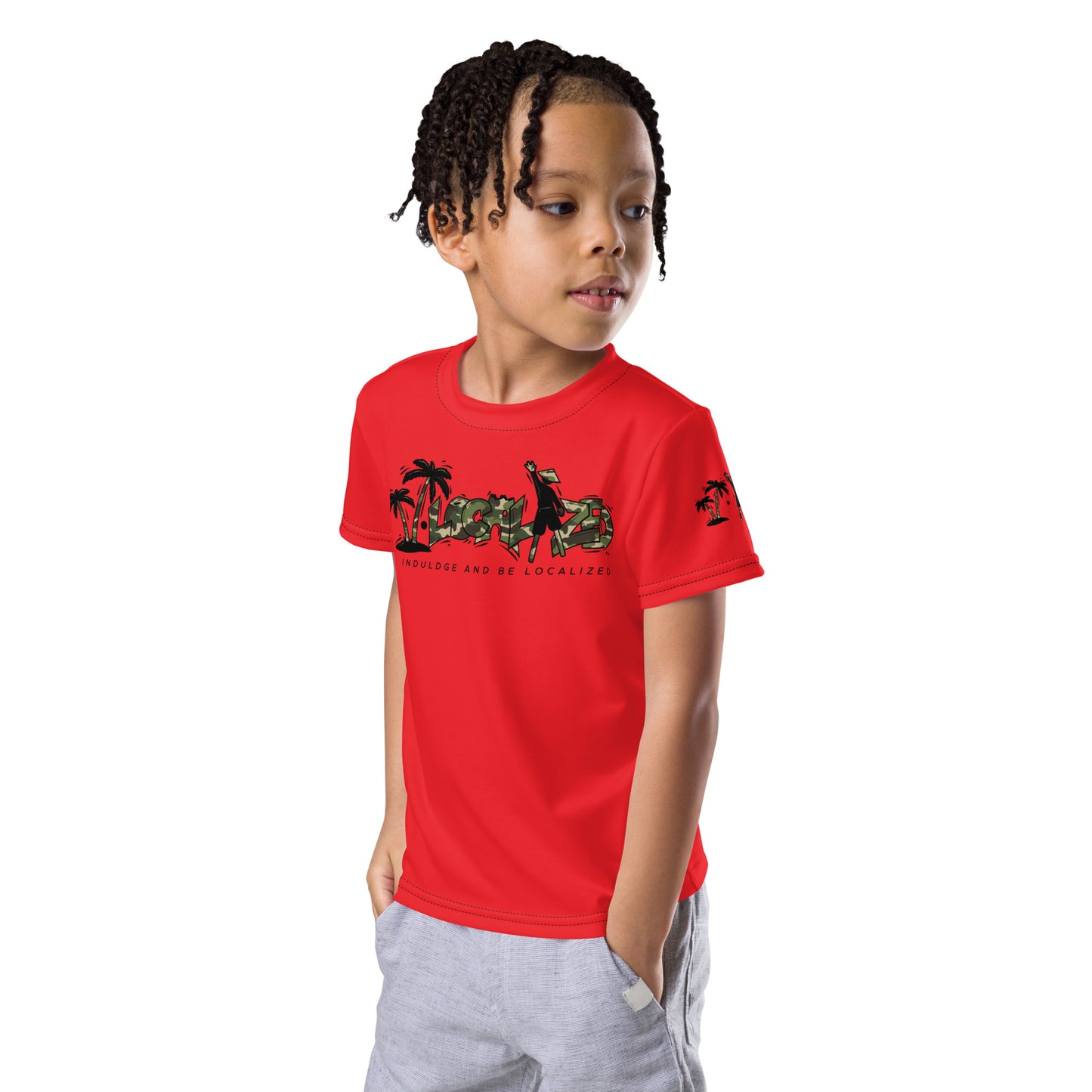 Red V.Localized (Camo) Kids Dry-Fit T-Shirt