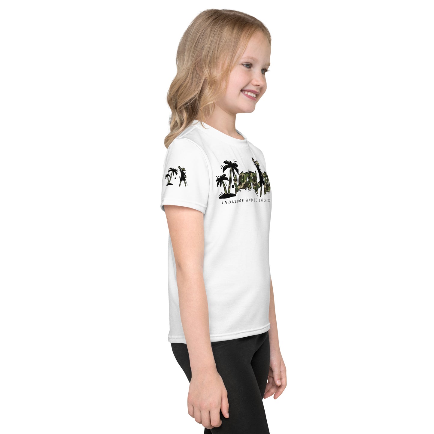 White V.Localized (Camo) Dry-Fit kids T-Shirt