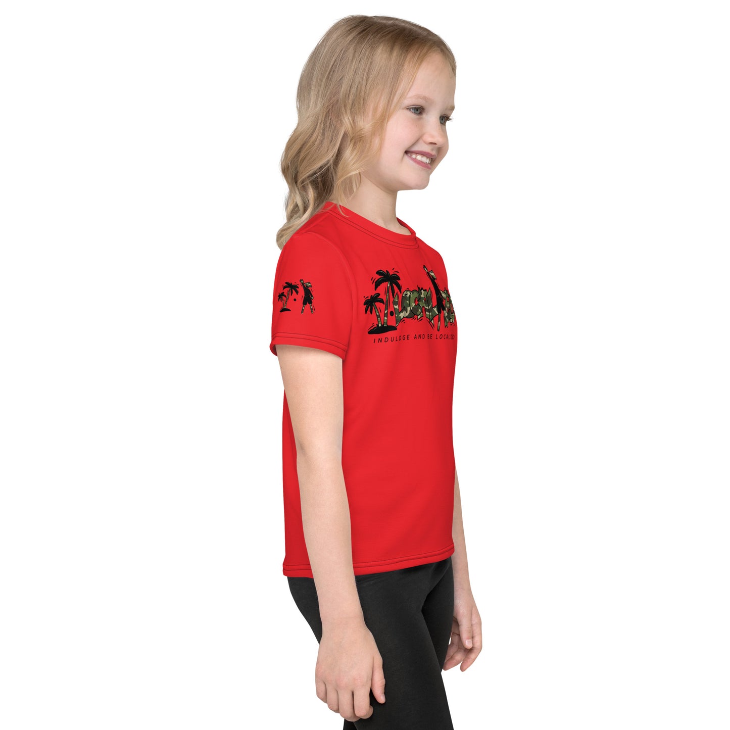 Red V.Localized (Camo) Kids Dry-Fit T-Shirt