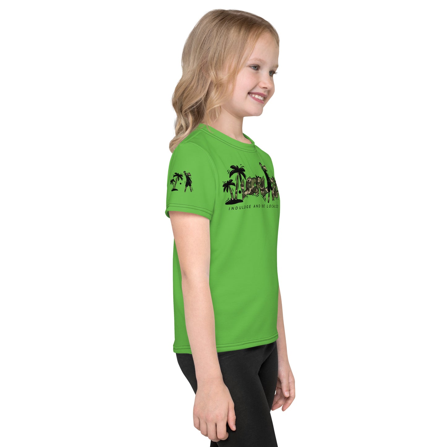 Green V.Localized (Camo) Kids Dry-Fit T-shirt