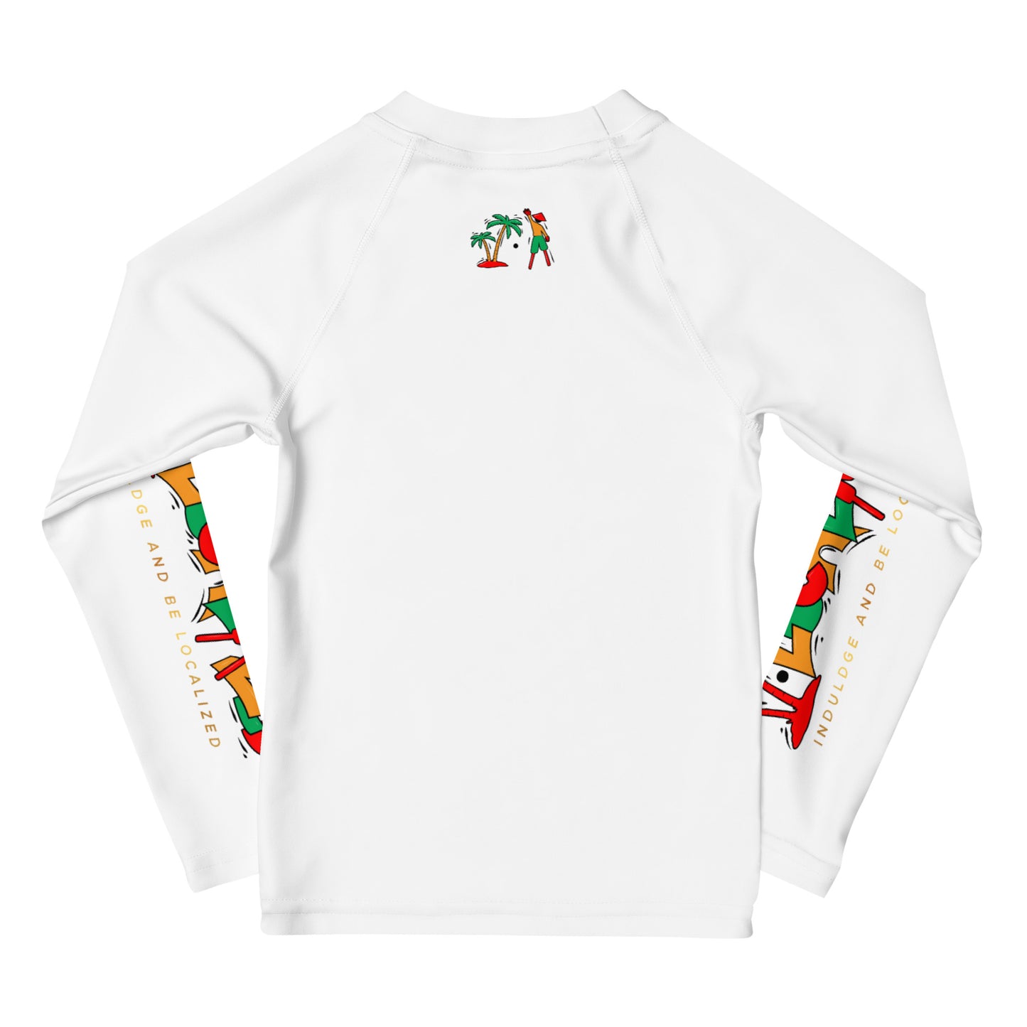 White V.Localized (Ice/Gold/Green) Kids Rash Guard