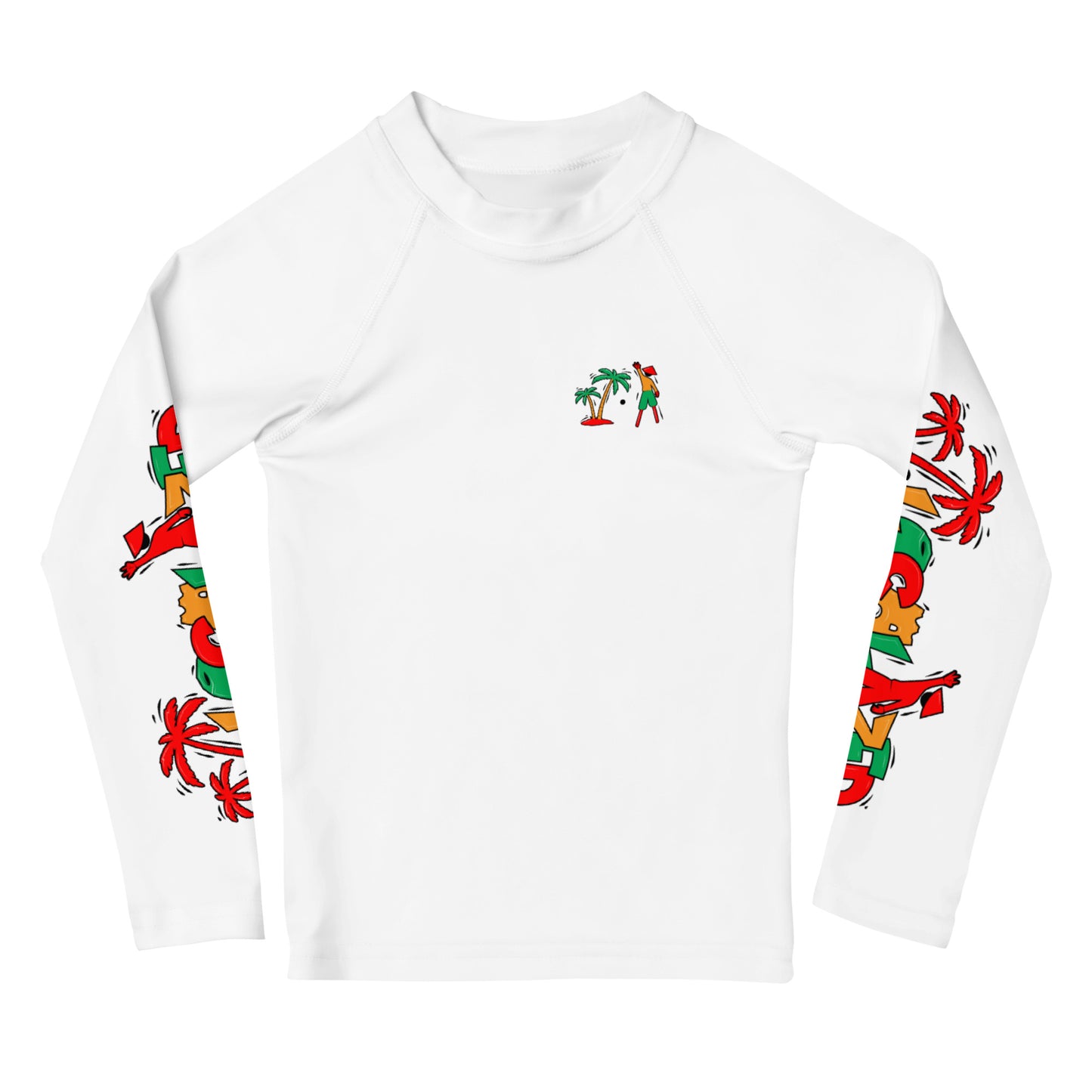 White V.Localized (Ice/Gold/Green) Kids Rash Guard