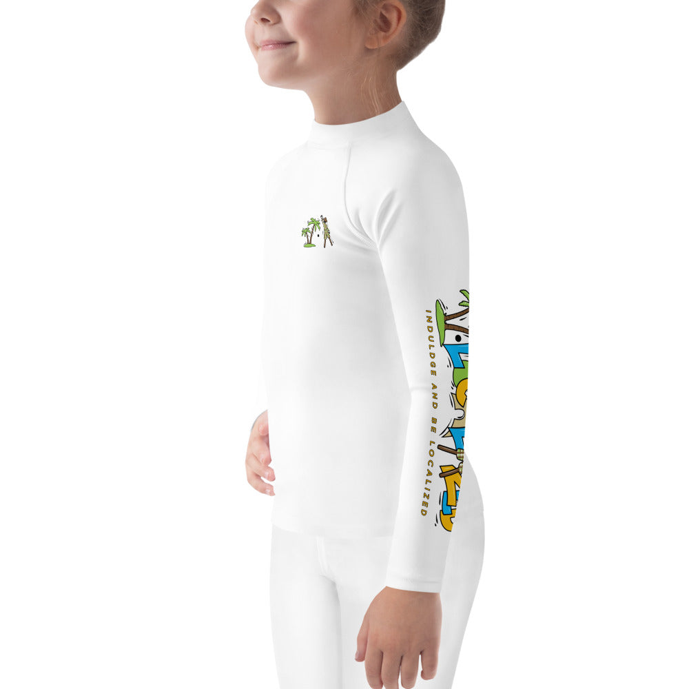 White V.Localized (Reguar) Kids Rash Guard