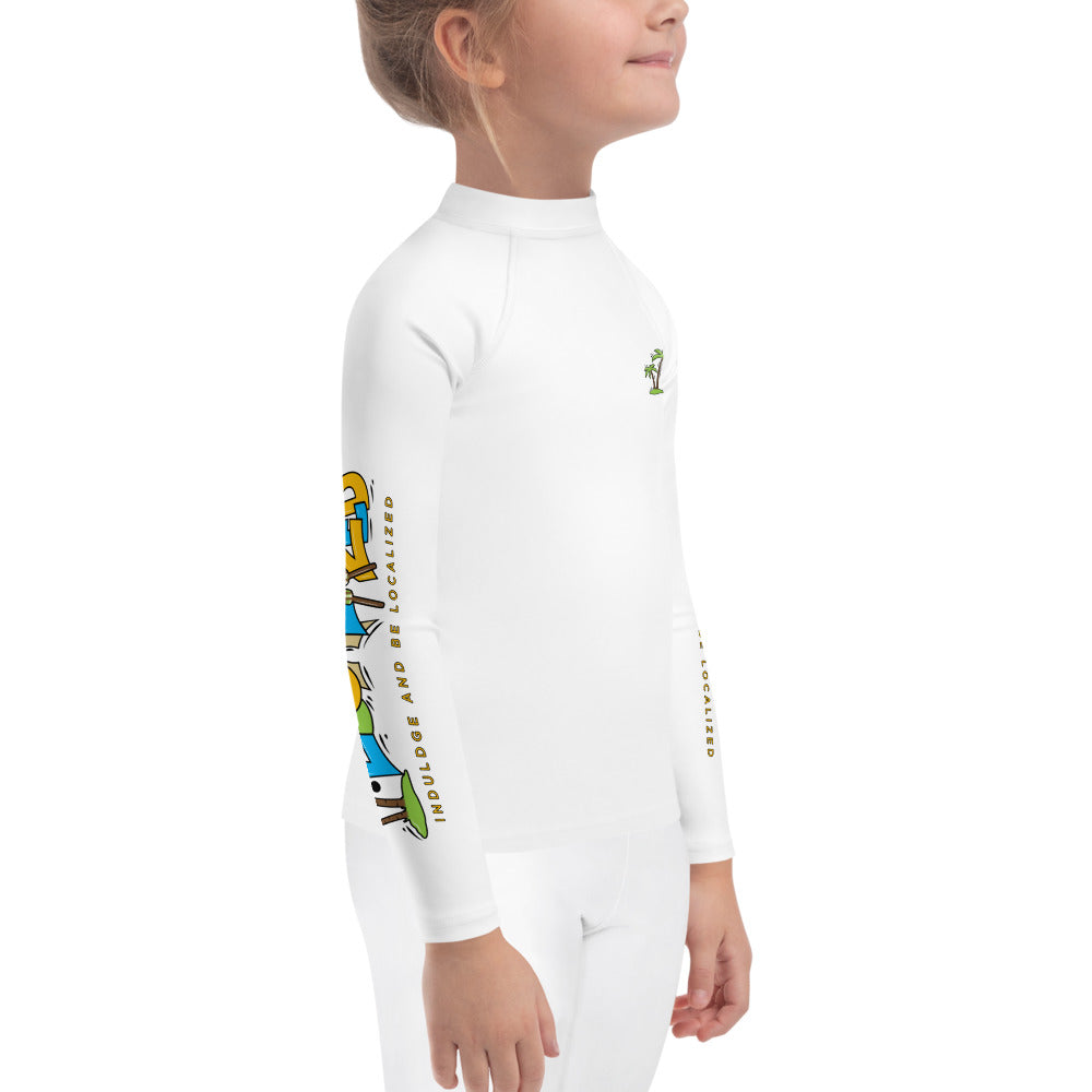 White V.Localized (Reguar) Kids Rash Guard