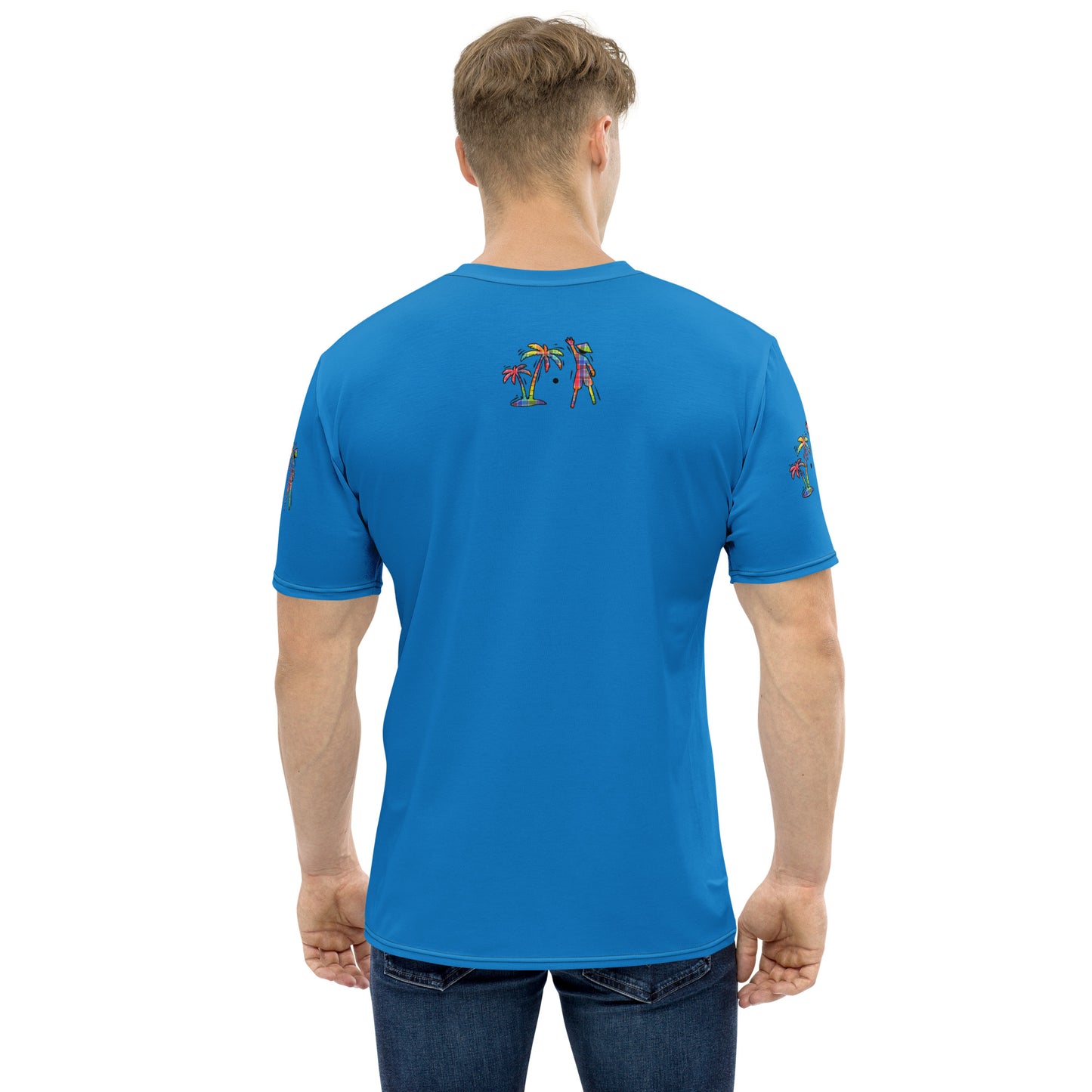 Blue V.Localized (Madras) Dry-Fit Mens T-Shirt