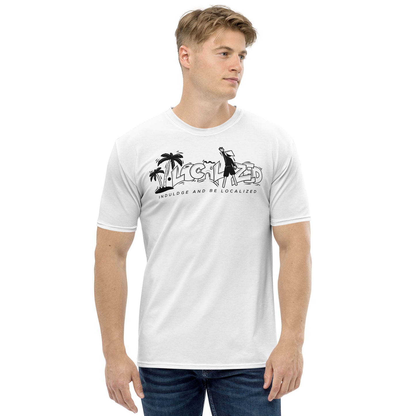 White V.Localized (Black/White) Men’s Dry-Fit T-Shirt