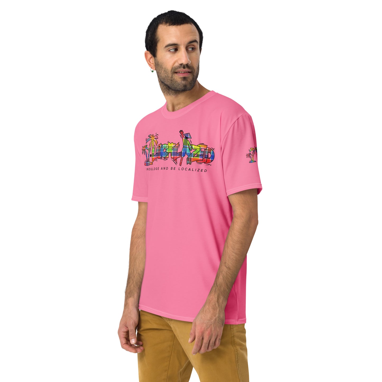 Pink V.localized (Madras) Men's dry-fit t-shirt