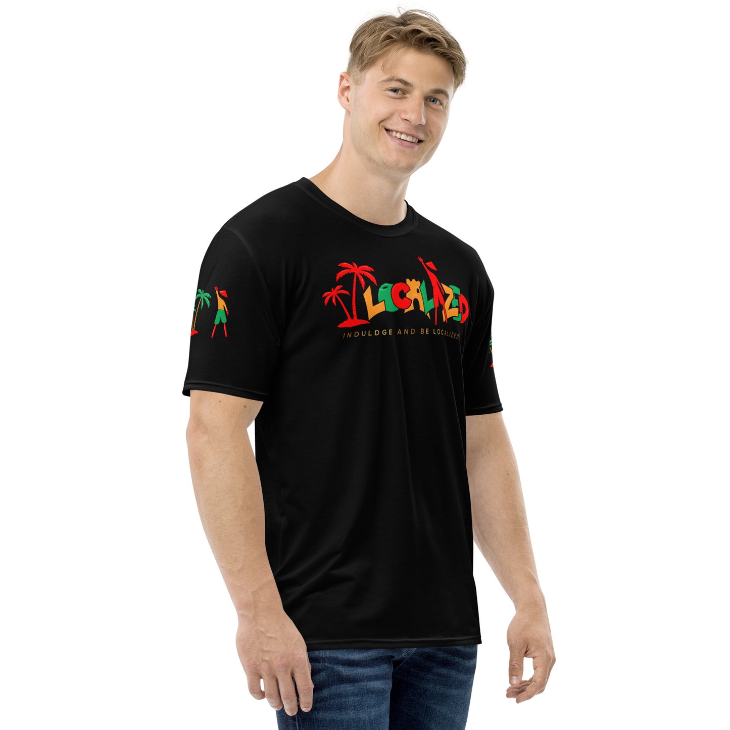 Black V.Localized (Ice/Green/Gold) Dry-Fit Mens T-Shirt