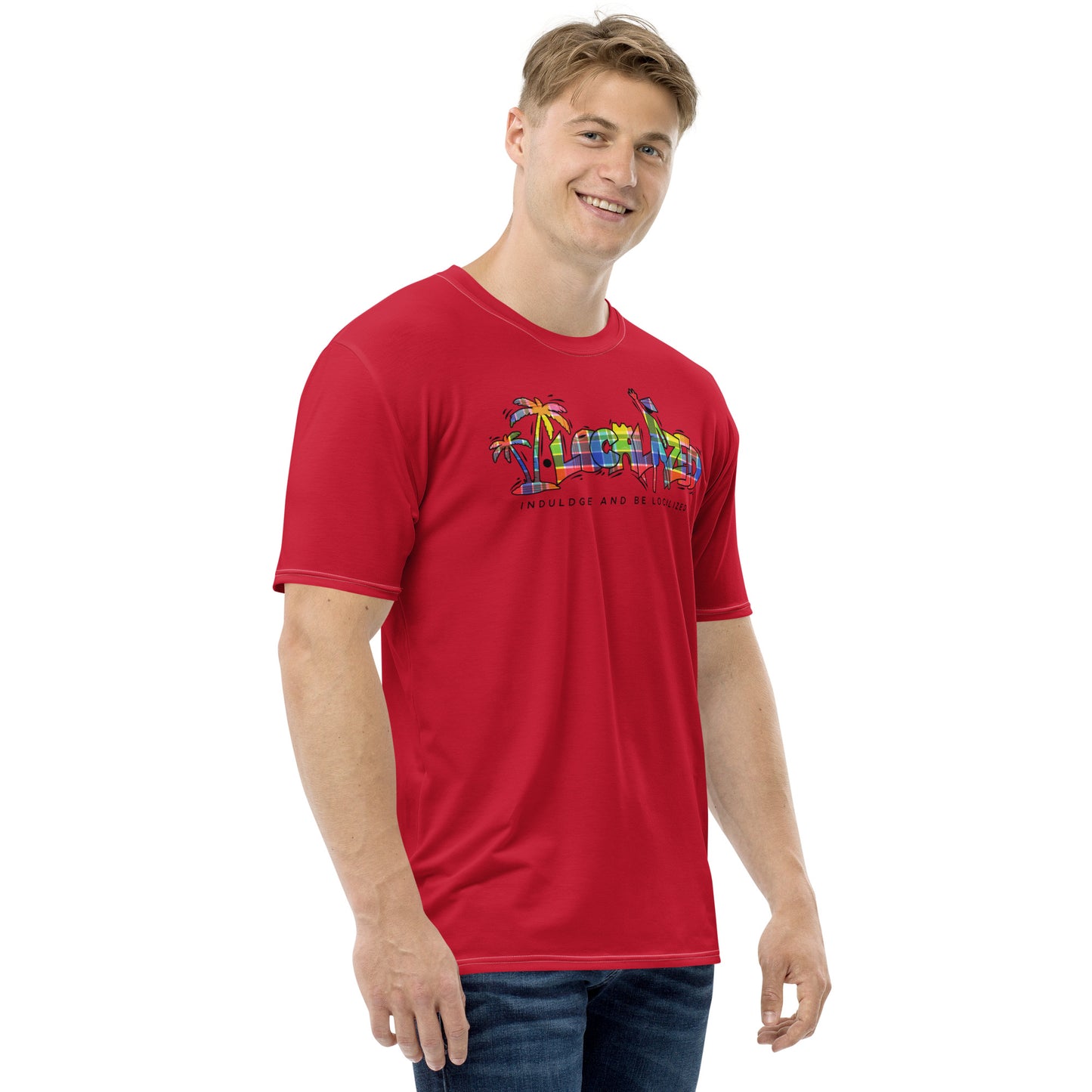 Red V.Localized (Madras) Men’s Dry-Fit T-Shirt