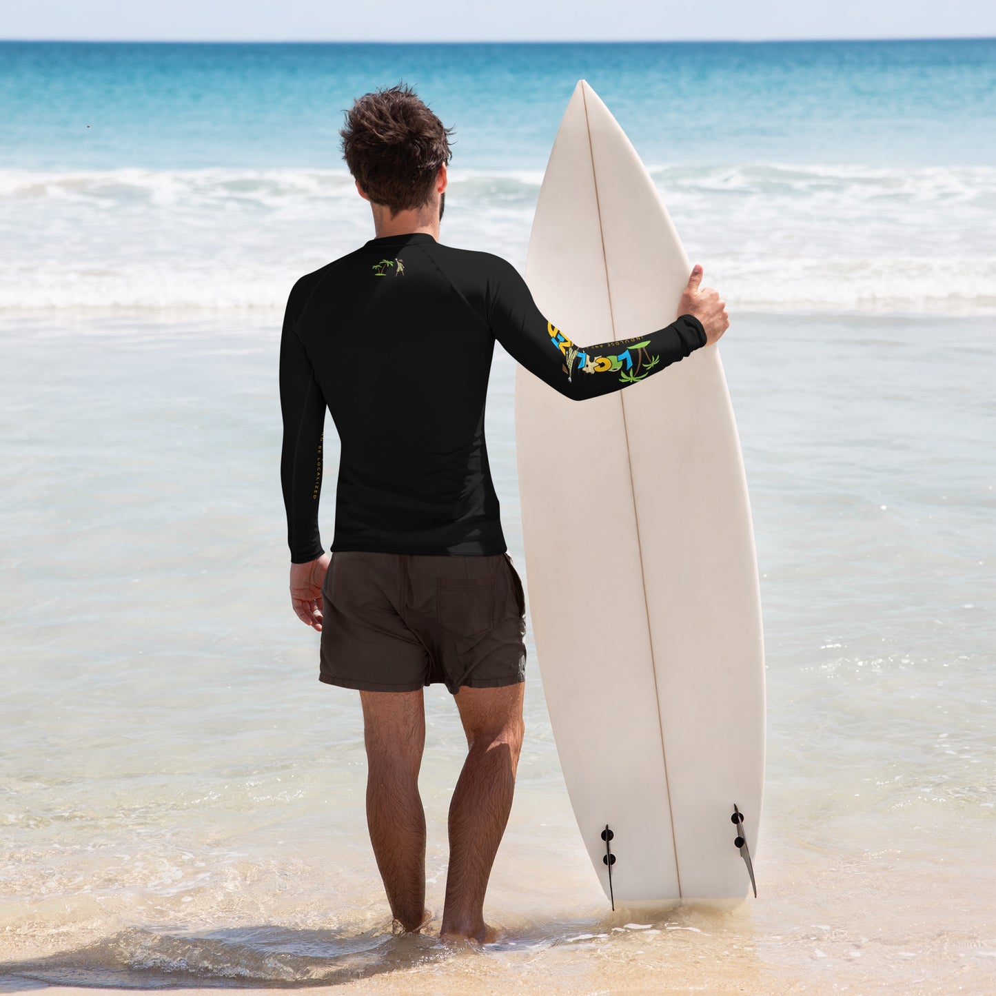 Black V.Localized (Regular) Men's Rash Guard