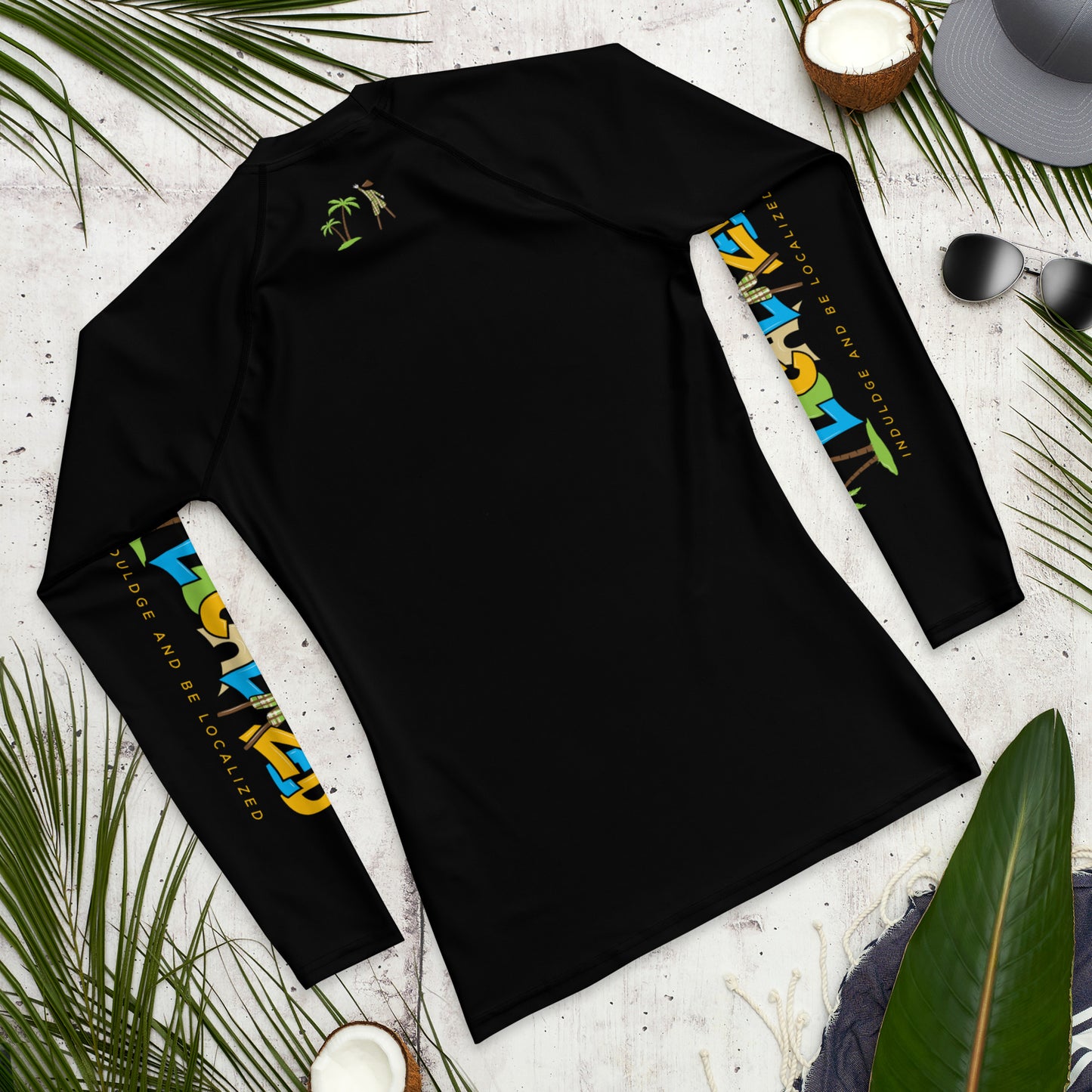 Black V.Localized (Regular) Men's Rash Guard