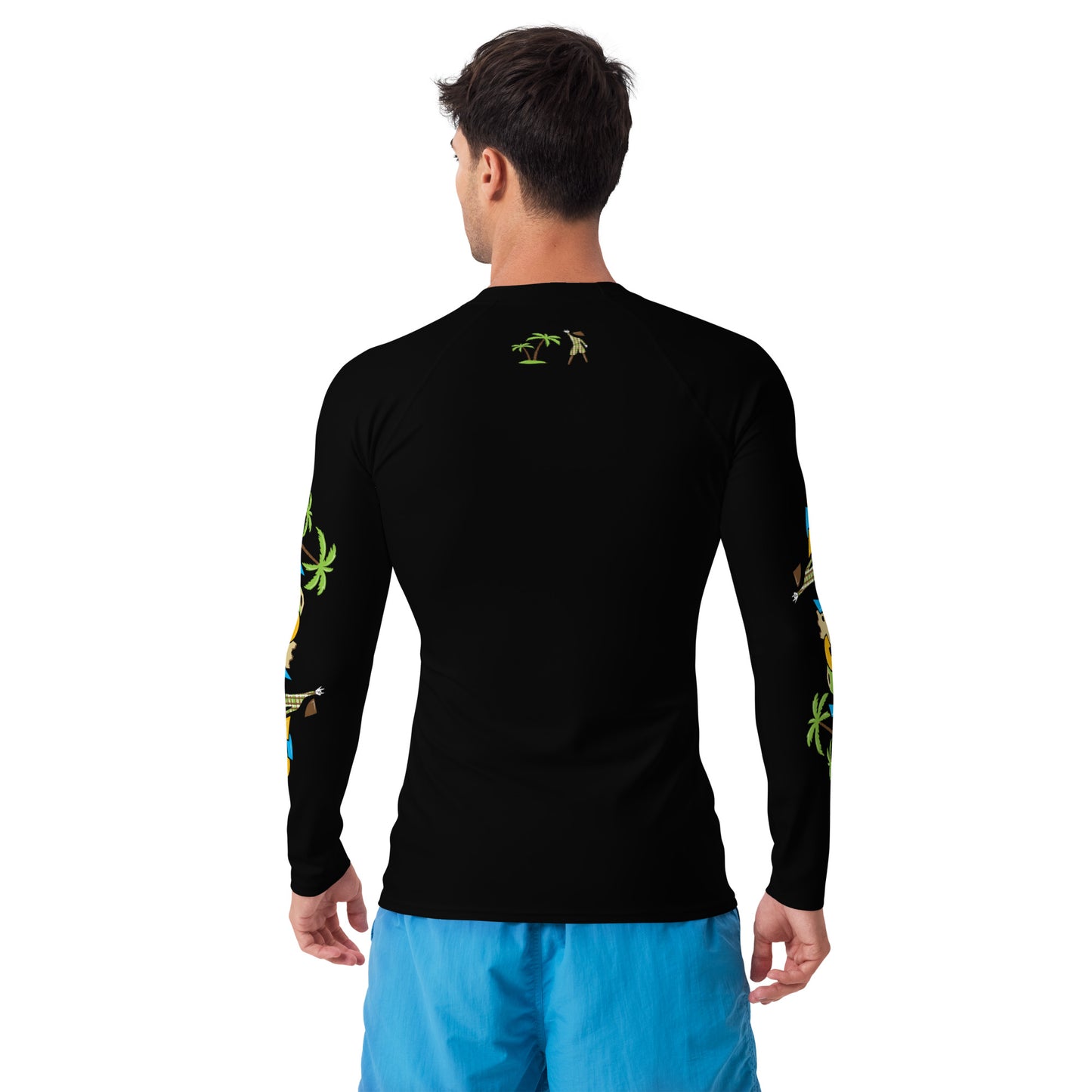 Black V.Localized (Regular) Men's Rash Guard