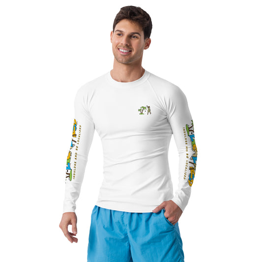 White V.Localized (Regular) Men's Rash Guard