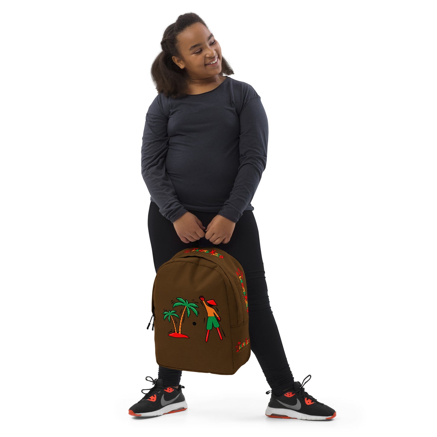Brown V.Localized (Ice/Gold/Green) Minimalist Backpack