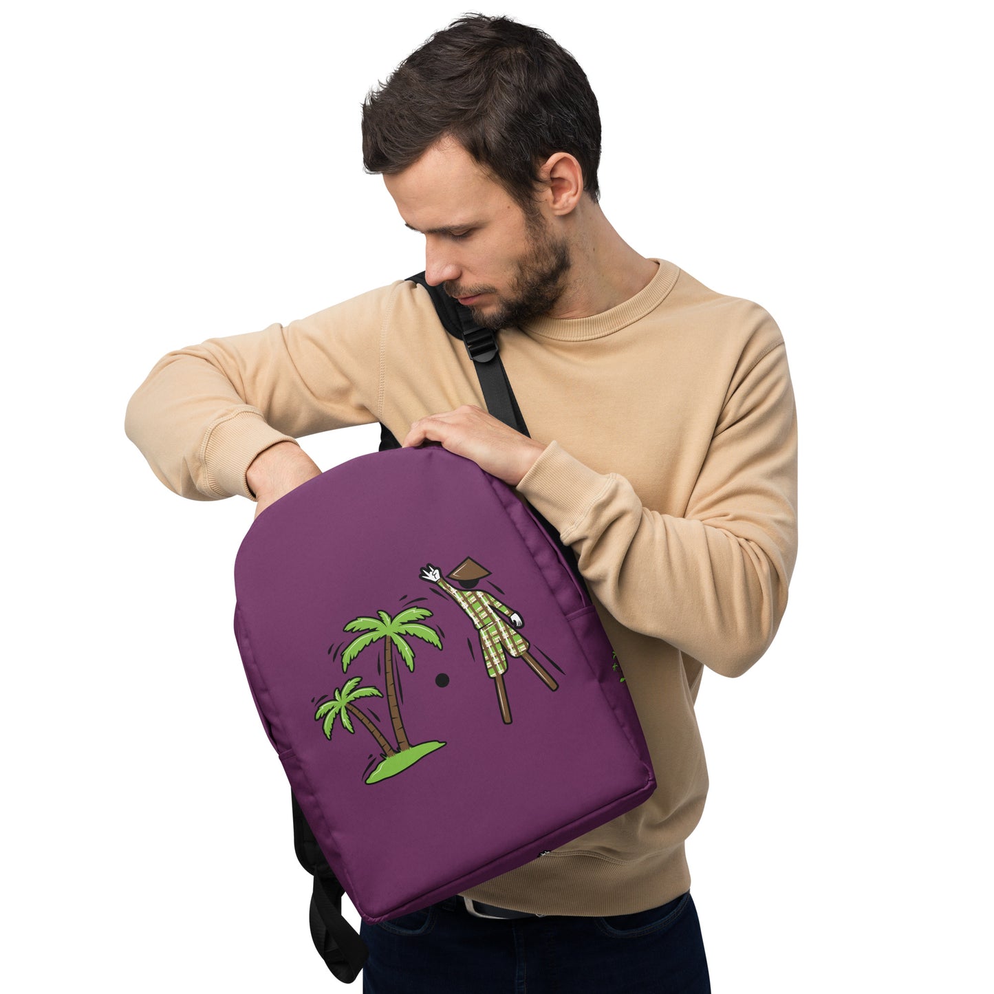 V.Localized Purple (Regular Logo) Minimalist Backpack