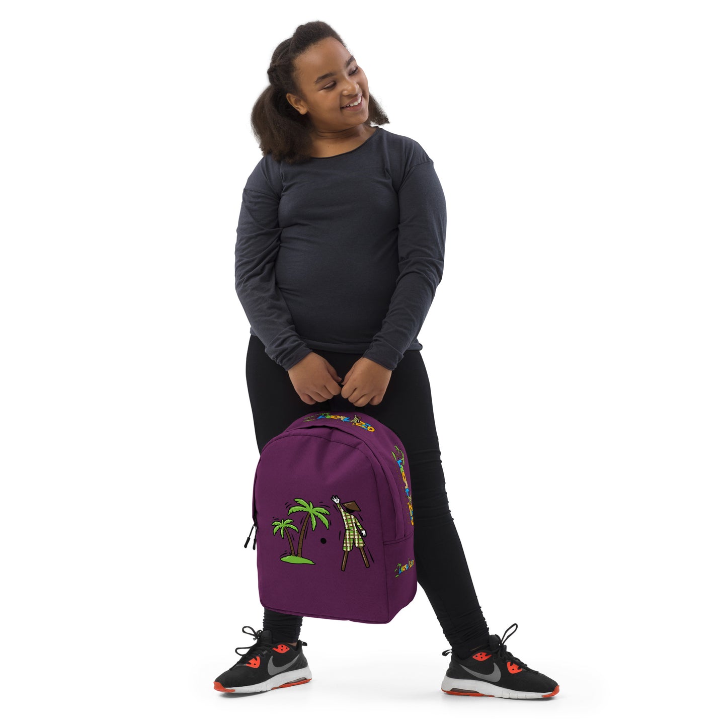 V.Localized Purple (Regular Logo) Minimalist Backpack