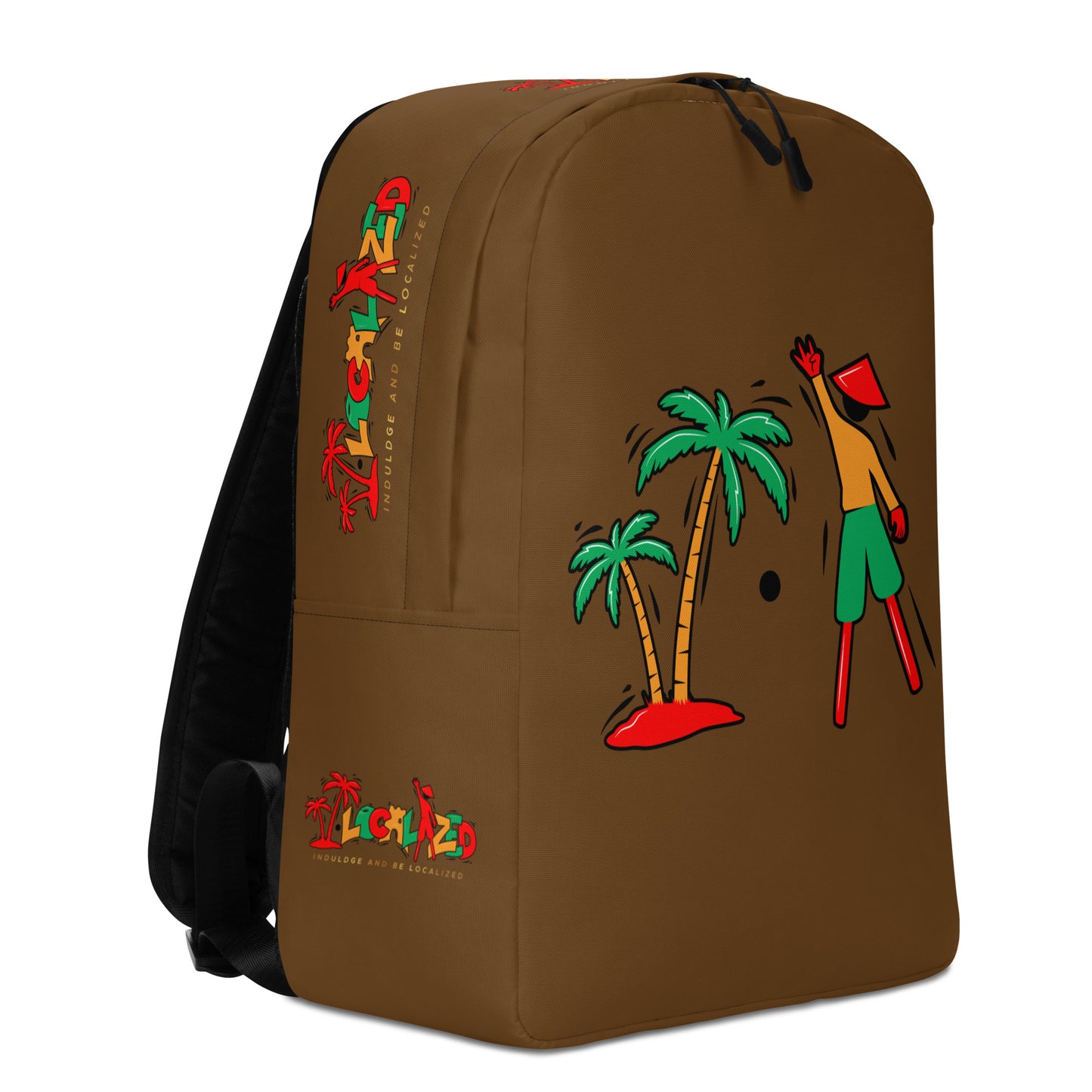 Brown V.Localized (Ice/Gold/Green) Minimalist Backpack