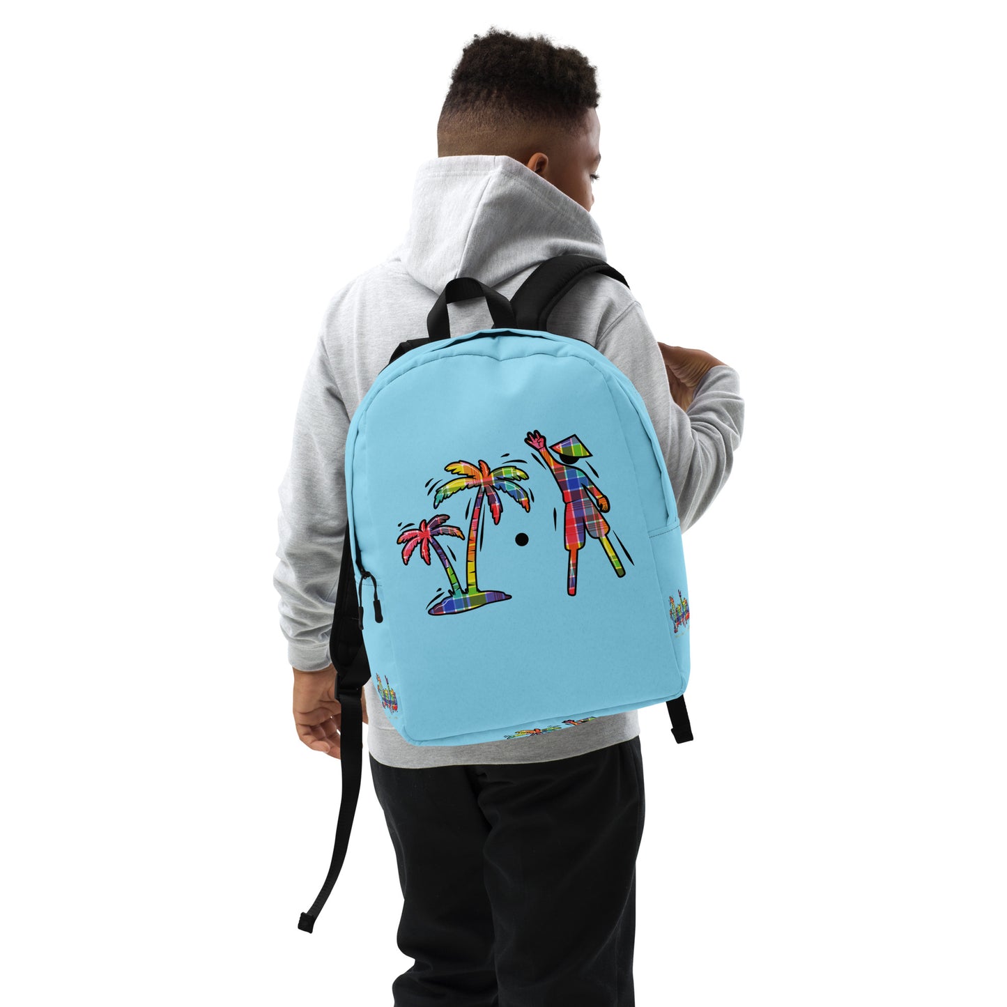 Sky Blue V.Localized (Madras) Backpack