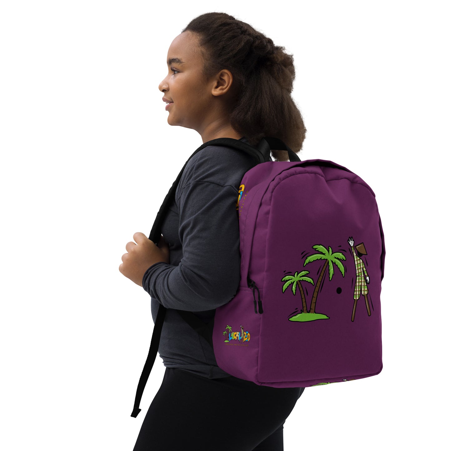 V.Localized Purple (Regular Logo) Minimalist Backpack
