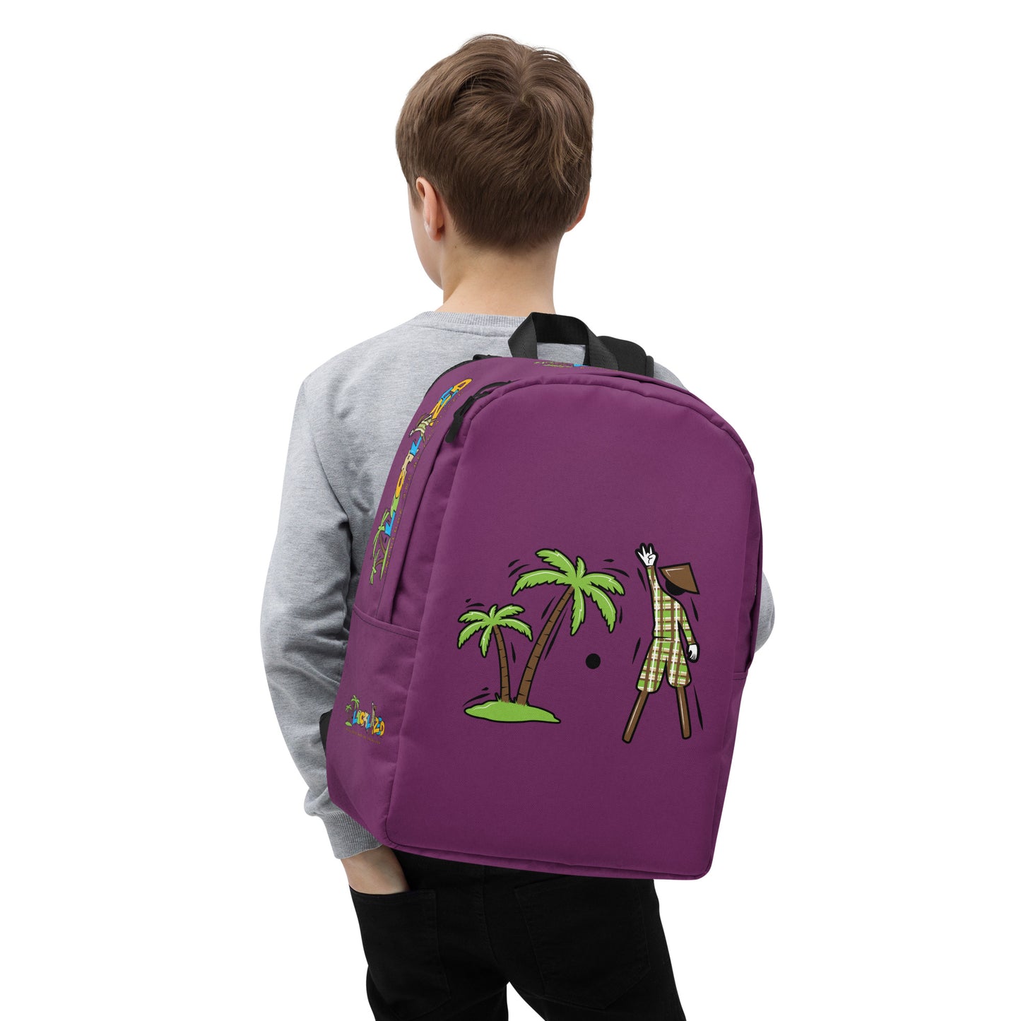 V.Localized Purple (Regular Logo) Minimalist Backpack