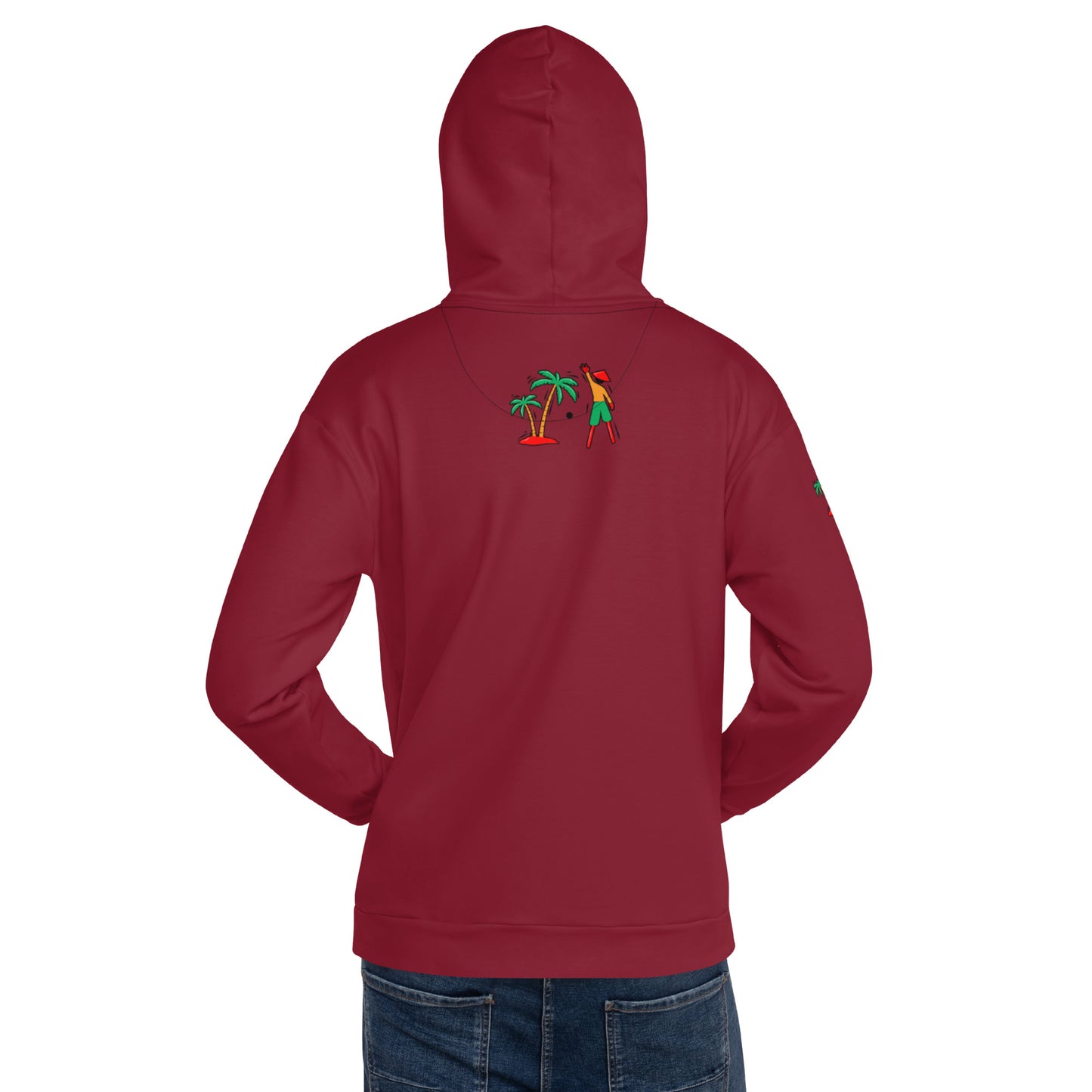 V.Localized Burgandy (Ice/Gold/Green) Unisex Hoodie