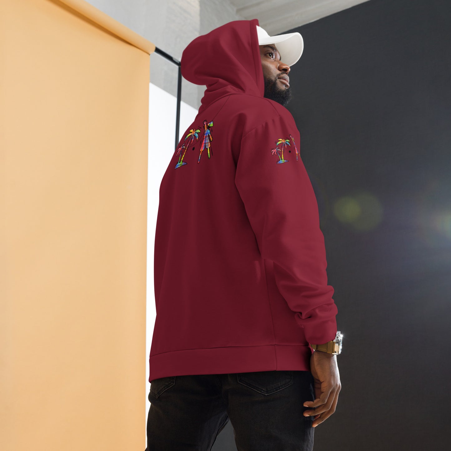 V.Localized Burgundy (Madras)  Unisex Hoodie