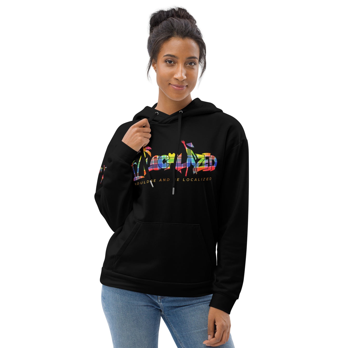 V.Localized Black (Madras) Unisex Hoodie