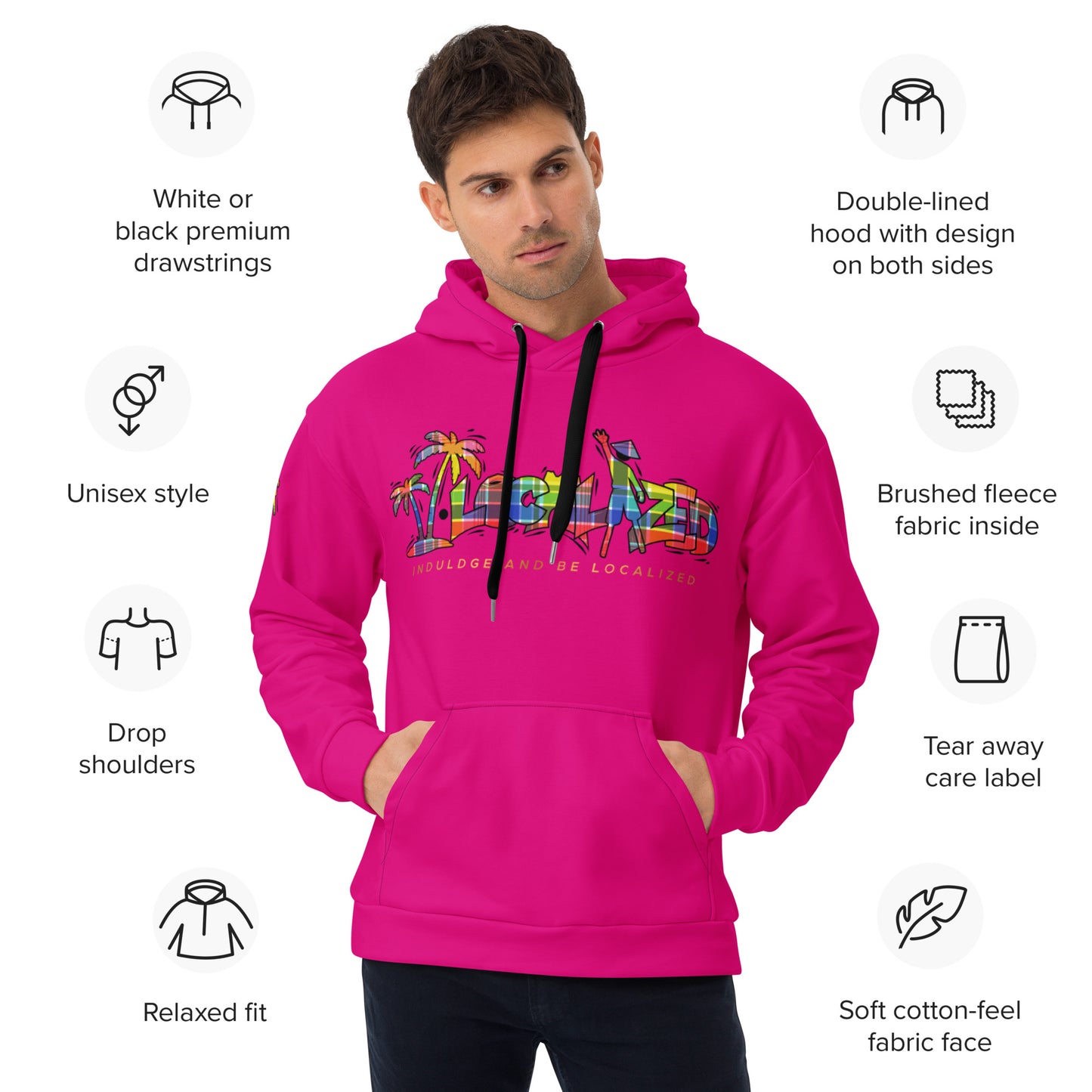 V.Localized Fuchsia (Madras) Unisex Hoodie